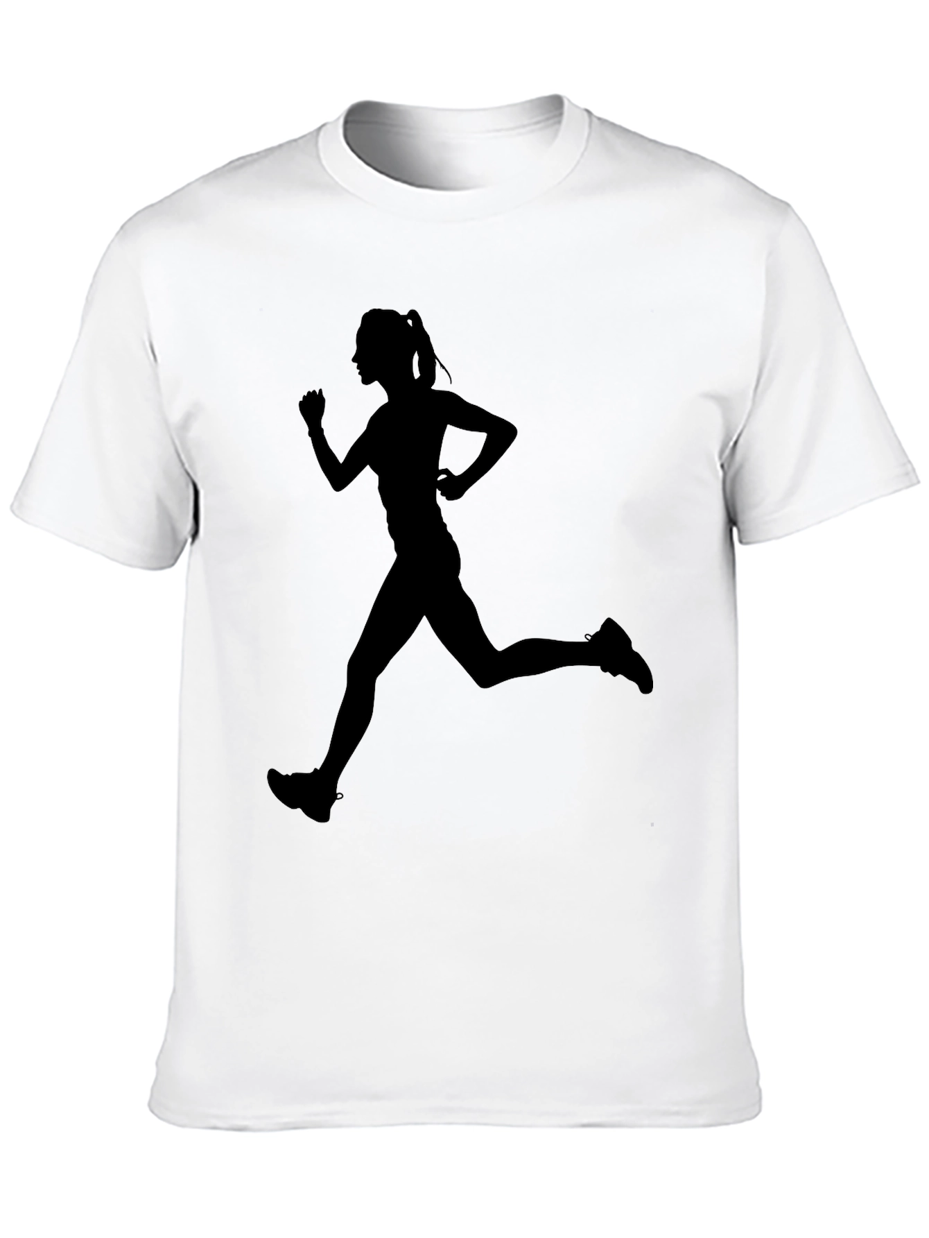 Runner Silhouette Graphic Tee - Black Cotton Blend