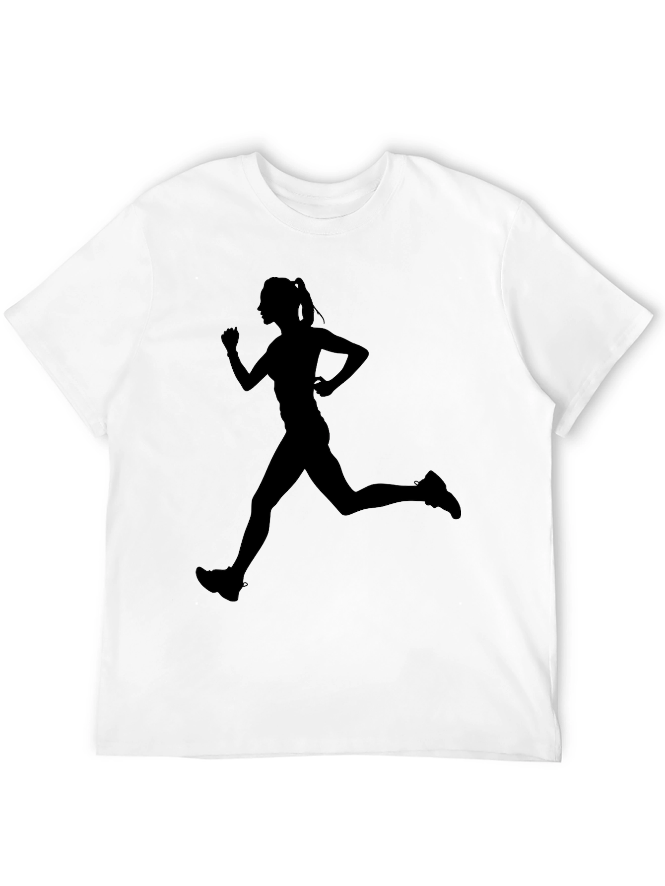 Runner Silhouette Graphic Tee - Black Cotton Blend