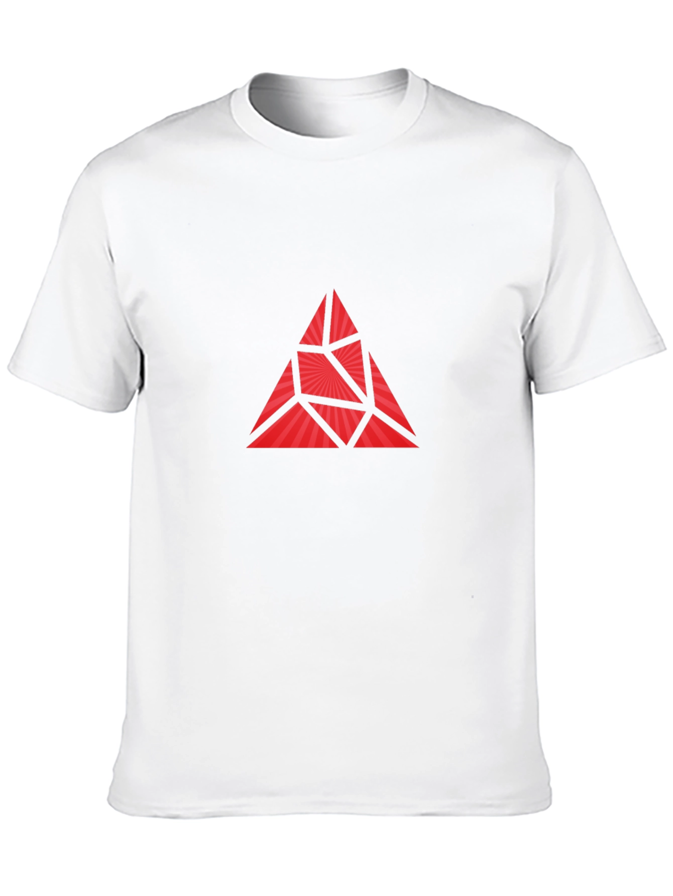 Geometric Triangle Graphic Print Mens T-Shirt