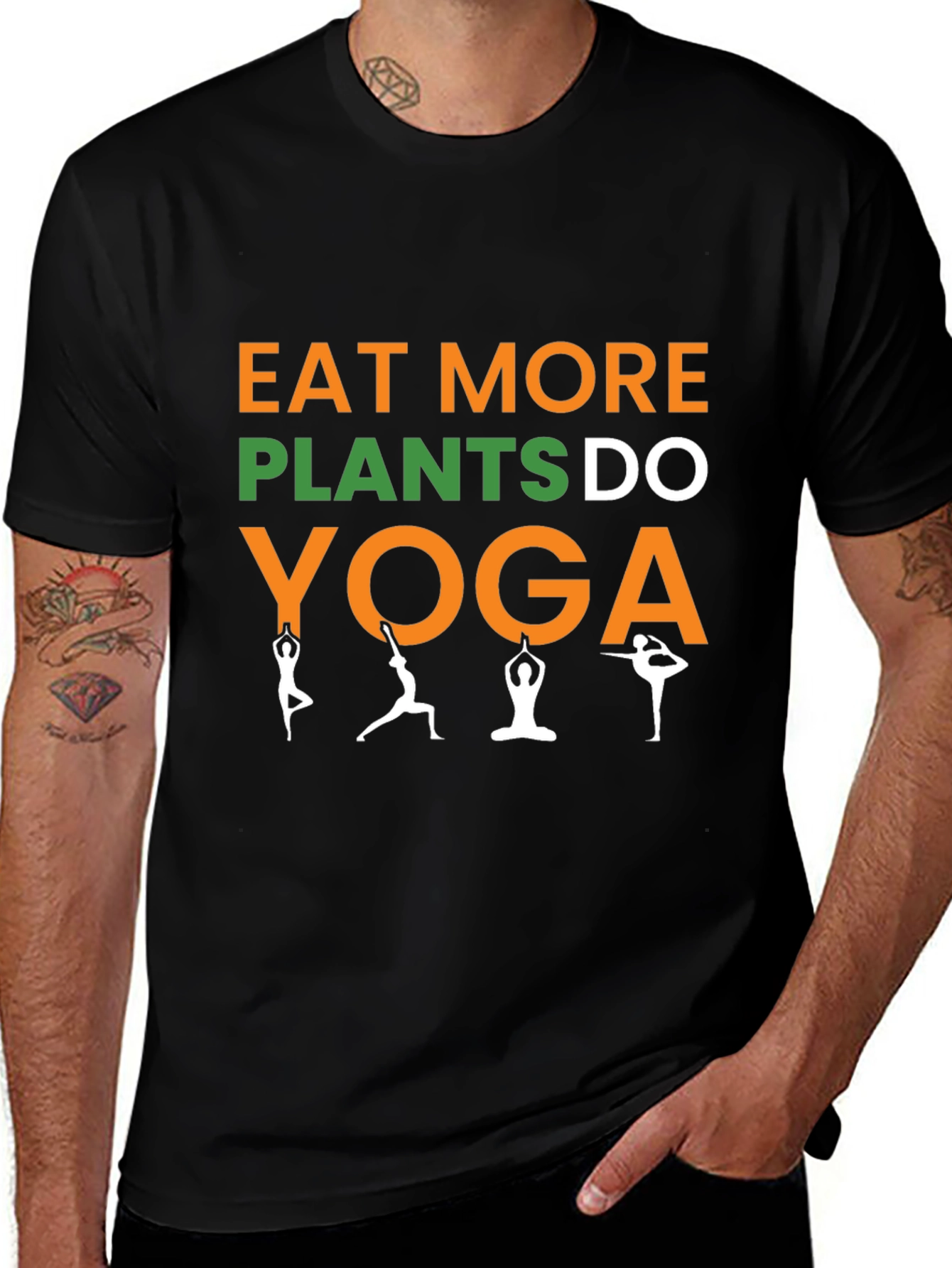 Eat More Plants Do Yoga Graphic Tee