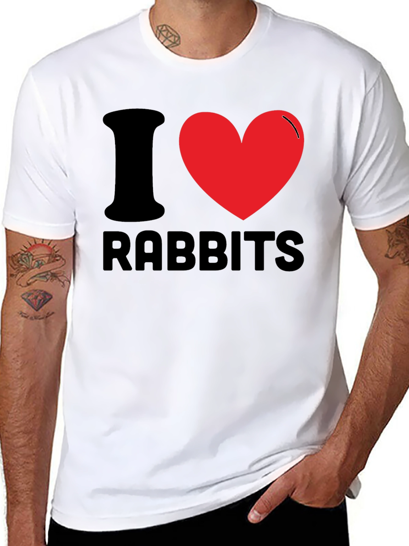 I Love Rabbits T-Shirt - Fun Novelty Tee