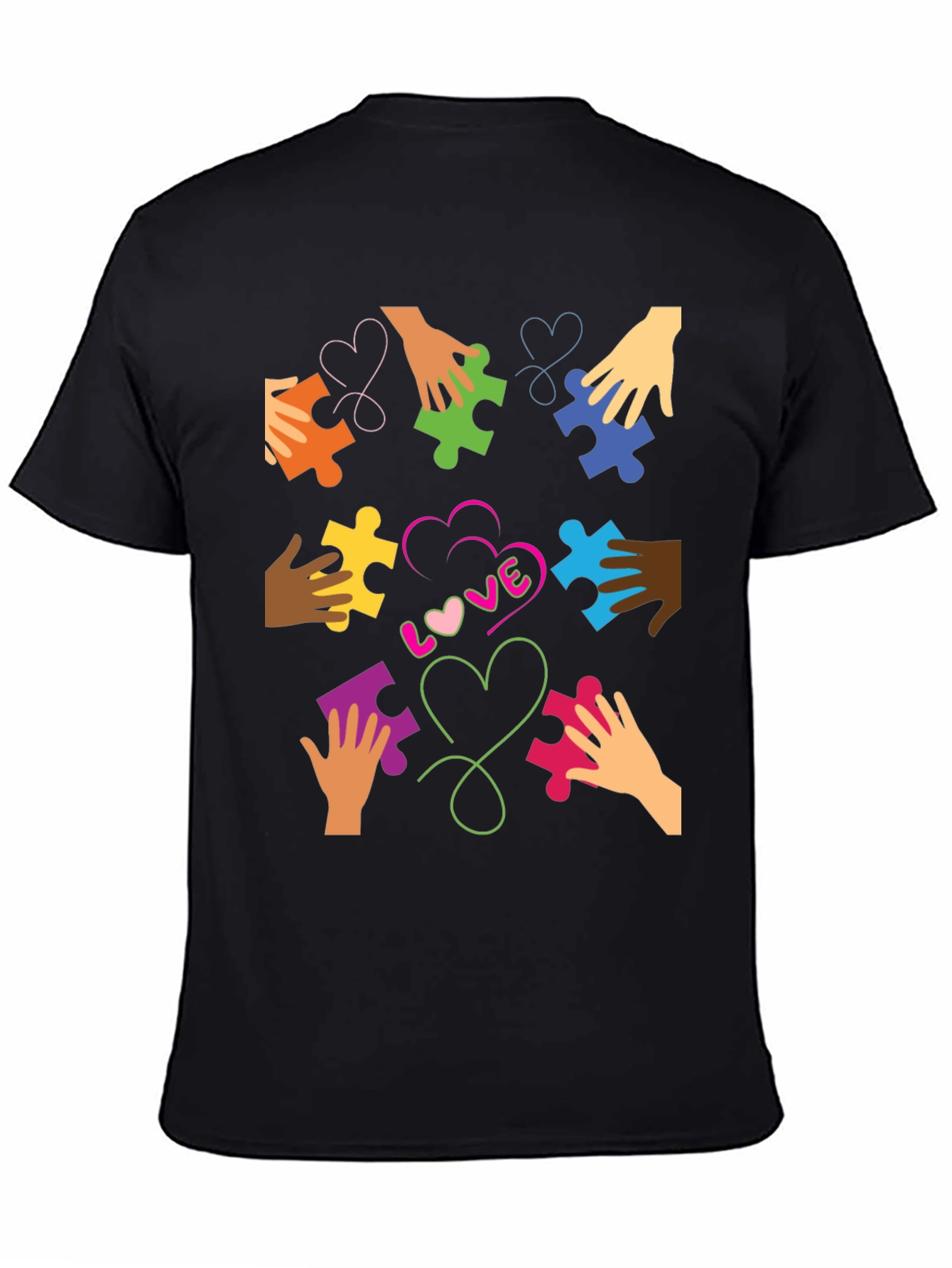 Autism Awareness Puzzle Piece Heart Love T-Shirt