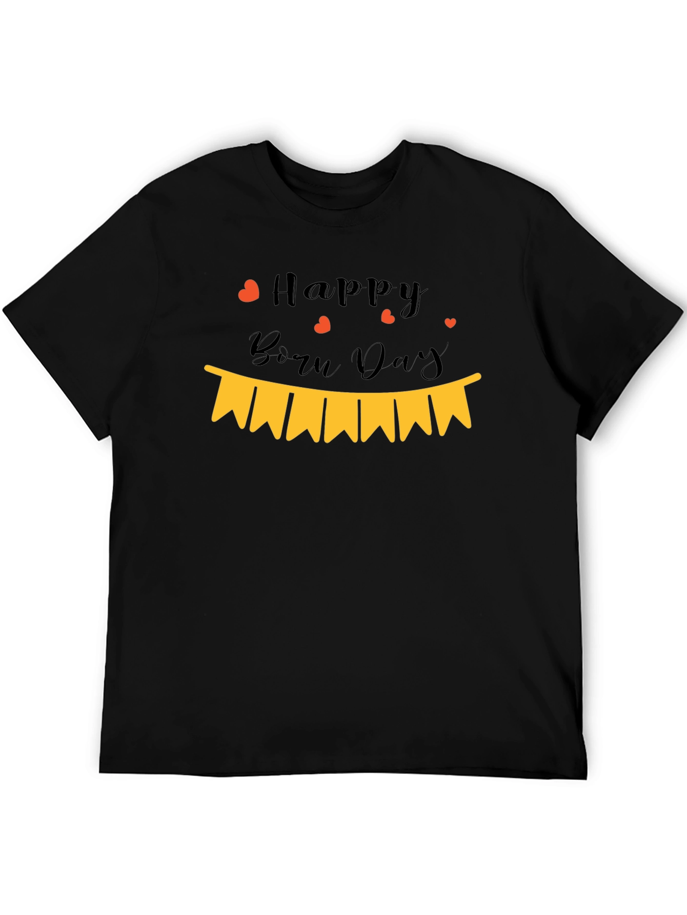 Happy Born Day Black T-Shirt