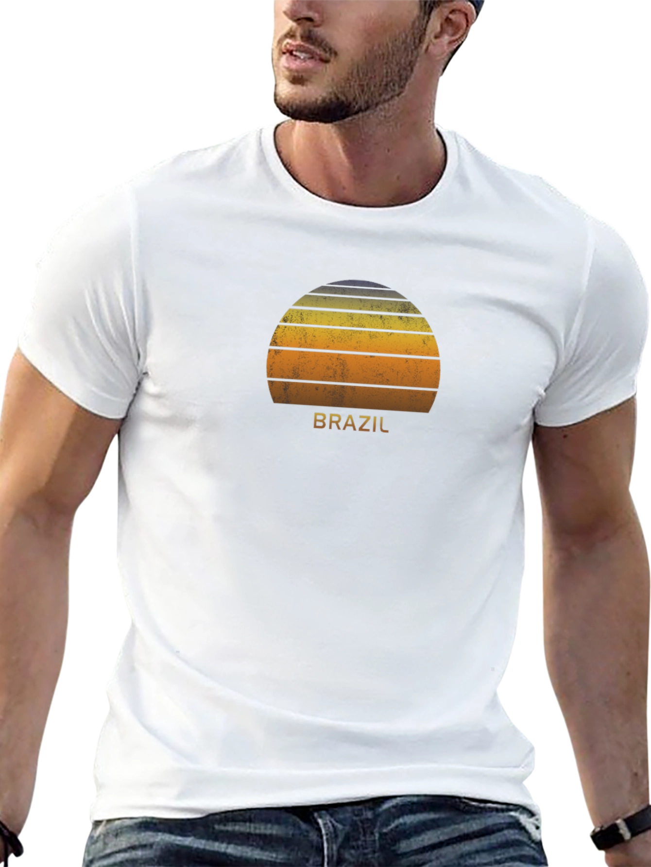 Brazil Sunset Graphic Tee - Retro Style