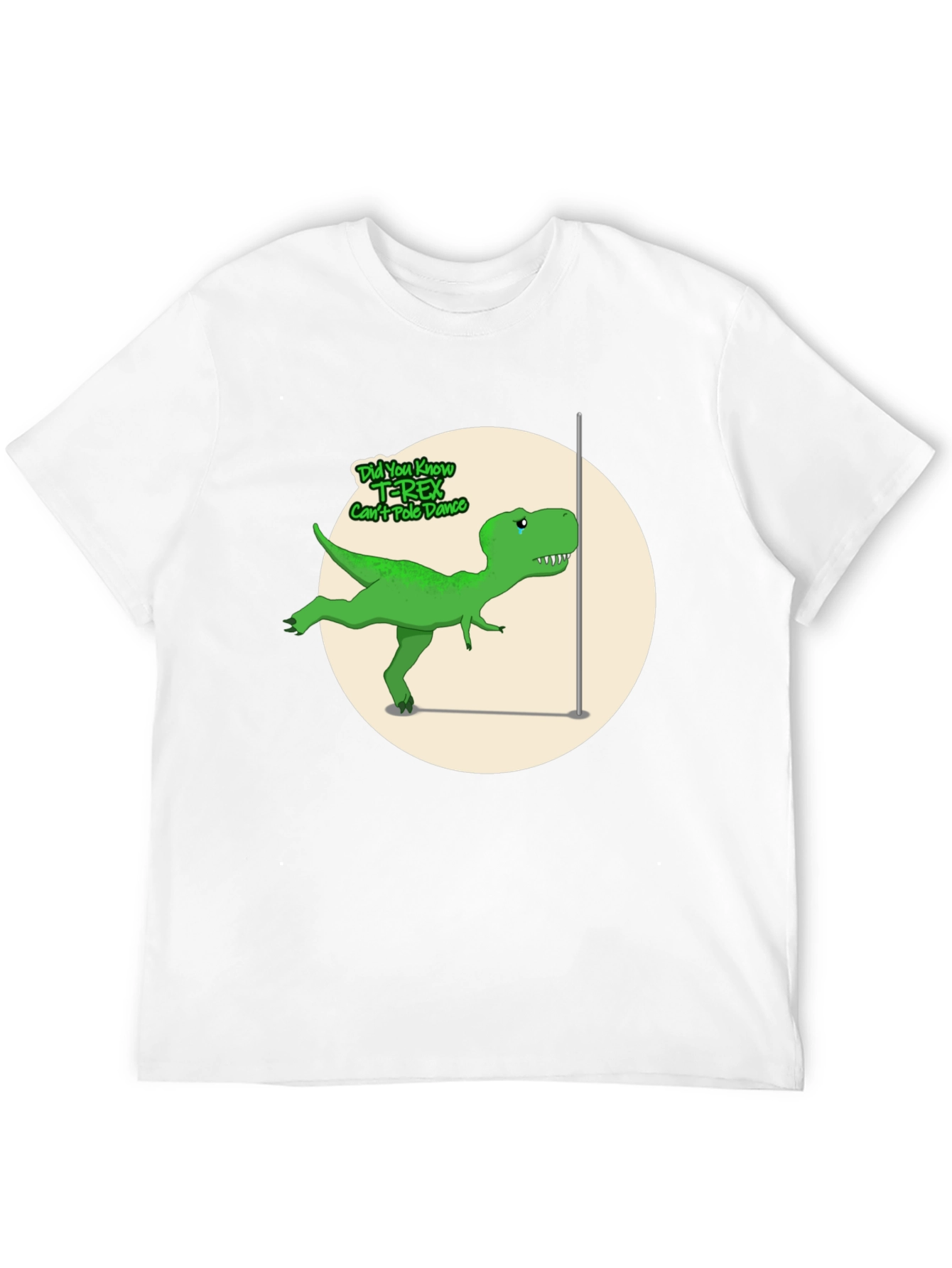 T-Rex Cant Pole Dance Graphic T-Shirt