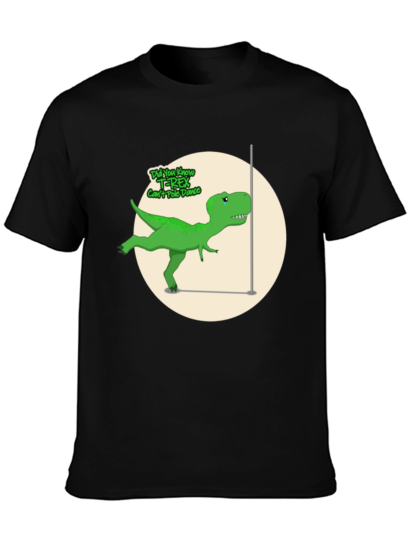 T-Rex Cant Pole Dance Graphic T-Shirt