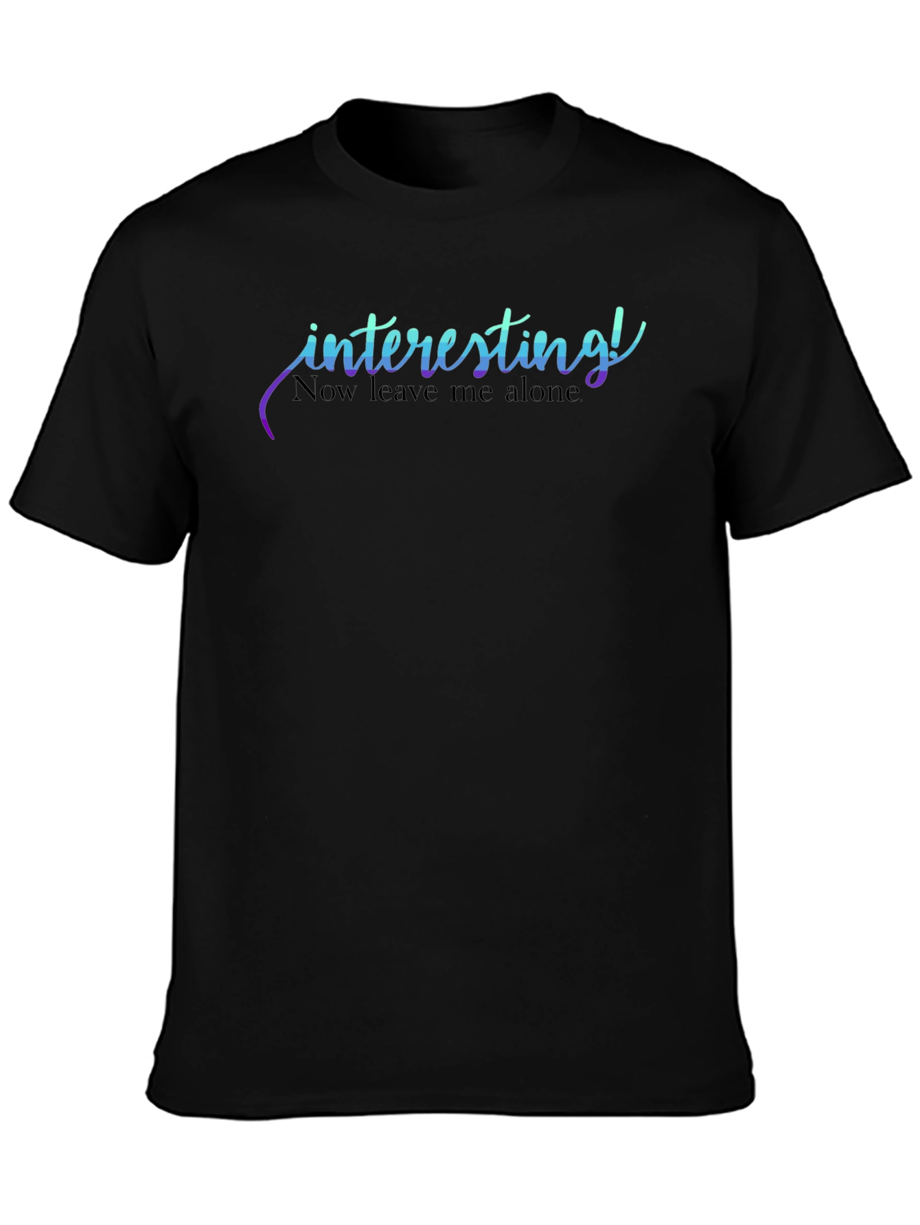 Interesting Graphic Tee - Unisex Black T-Shirt