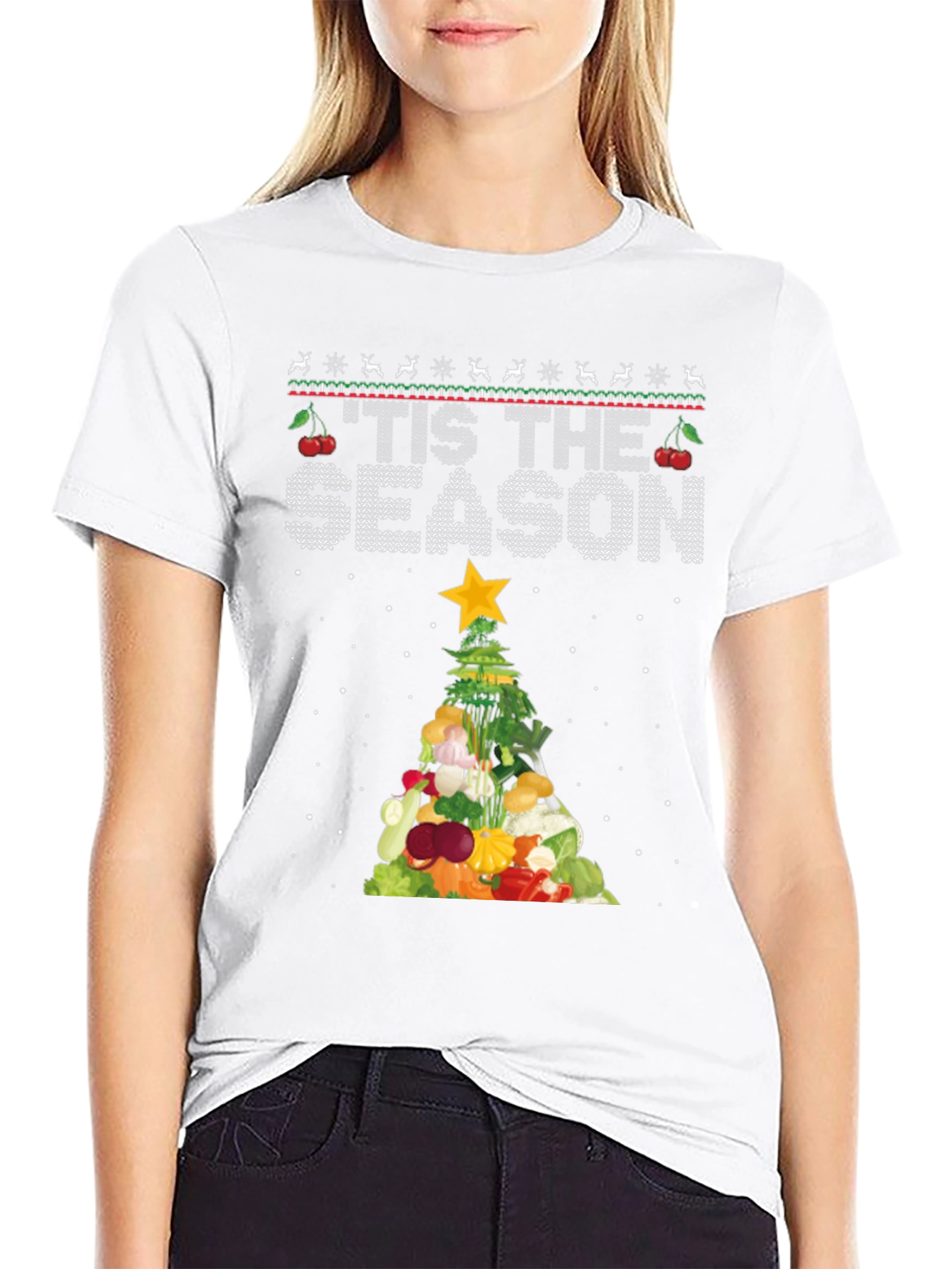 Tis The Season Vegetable Christmas Tree T-Shirt