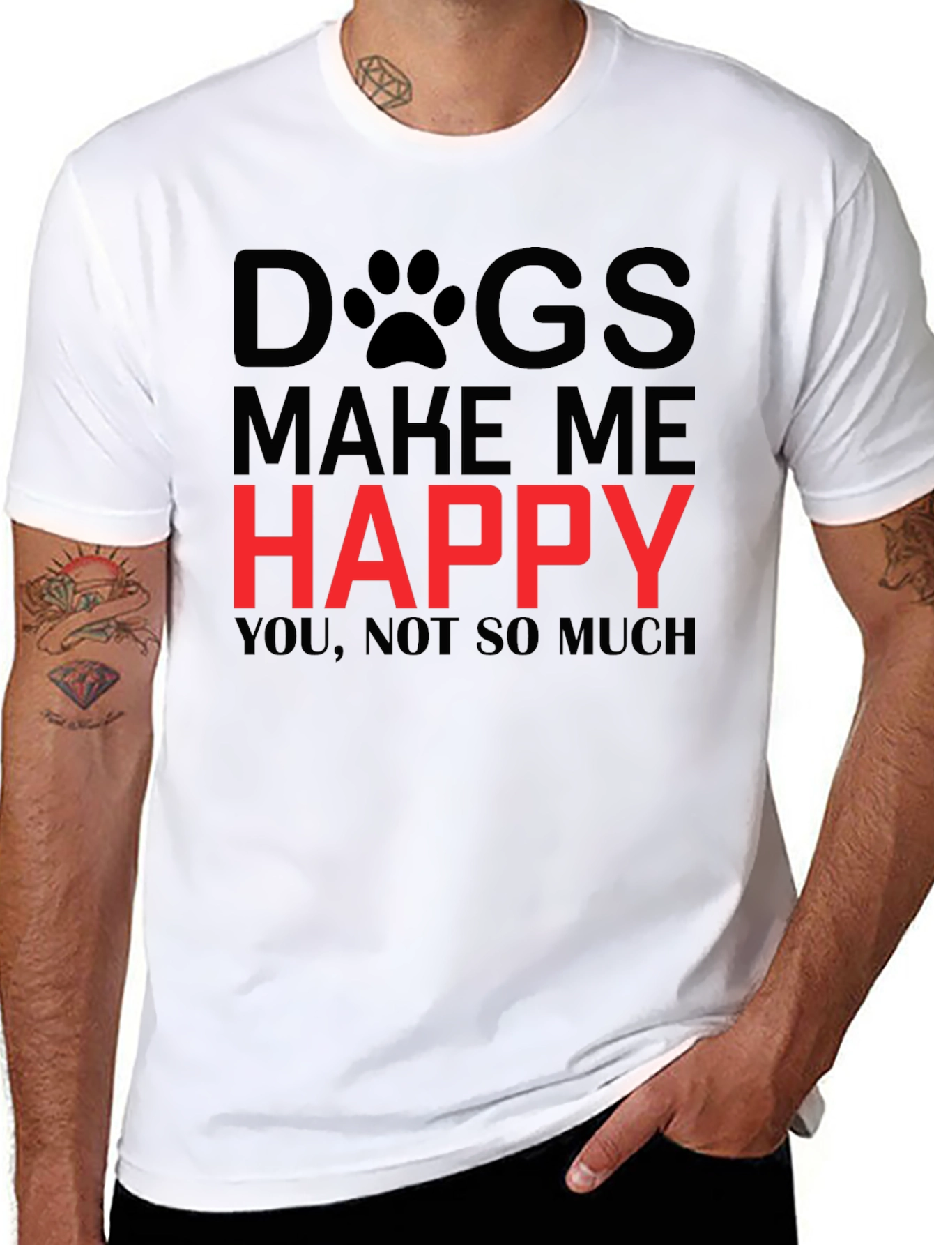 Dogs Make Me Happy Graphic Tee