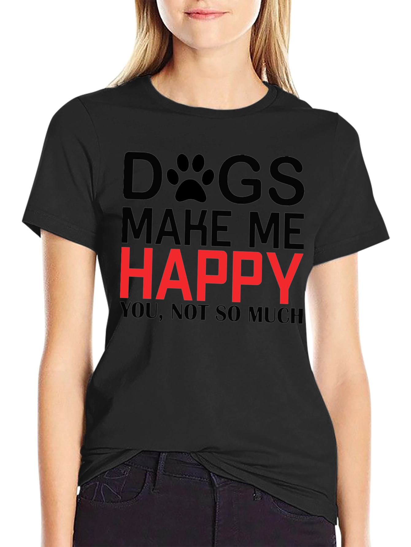 Dogs Make Me Happy Graphic Tee