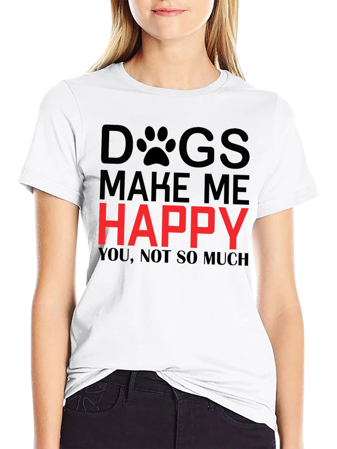 Dogs Make Me Happy Graphic Tee