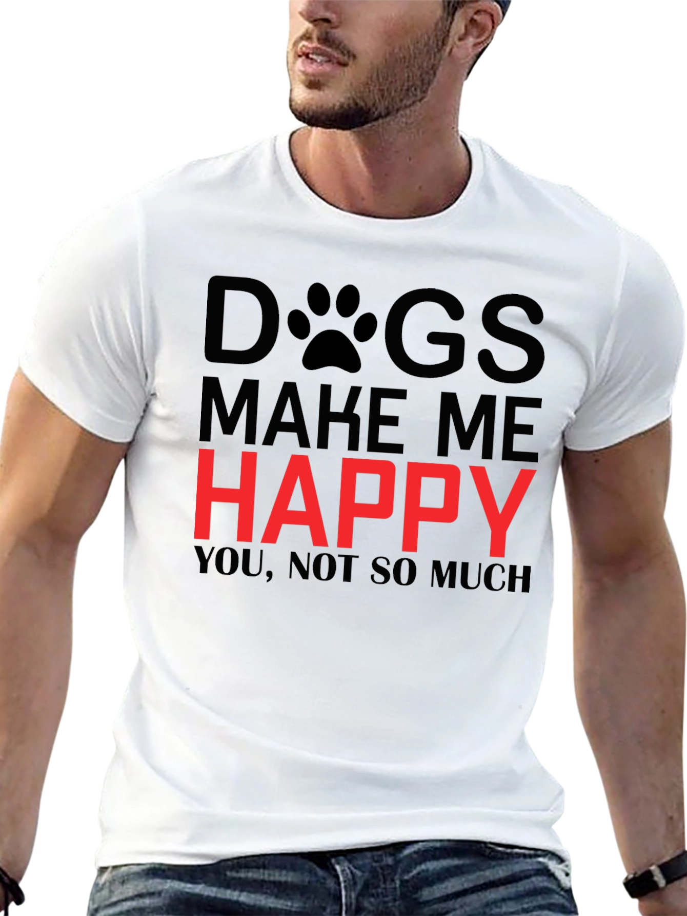 Dogs Make Me Happy Graphic Tee