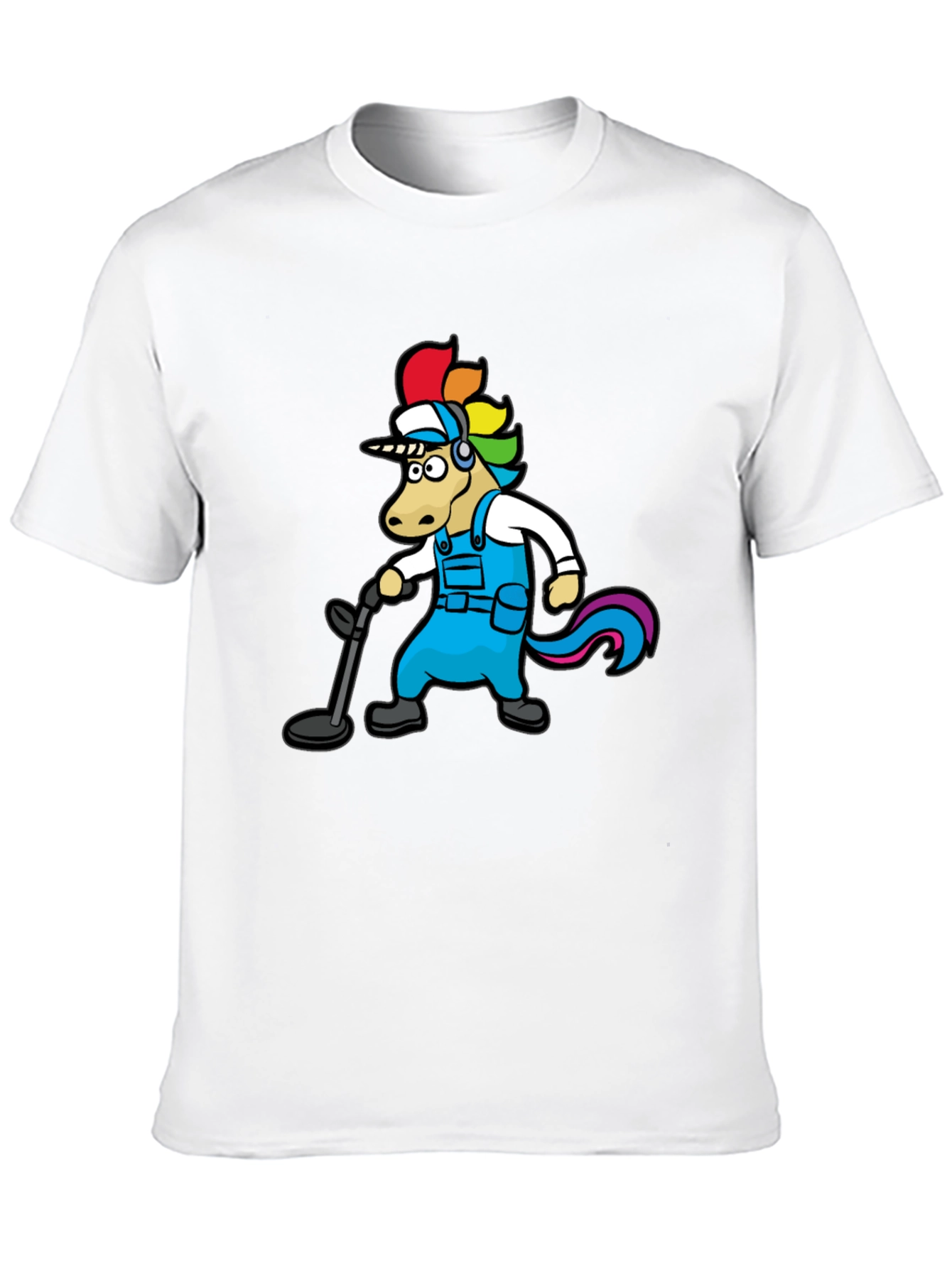 Unicorn Metal Detector Black T-Shirt
