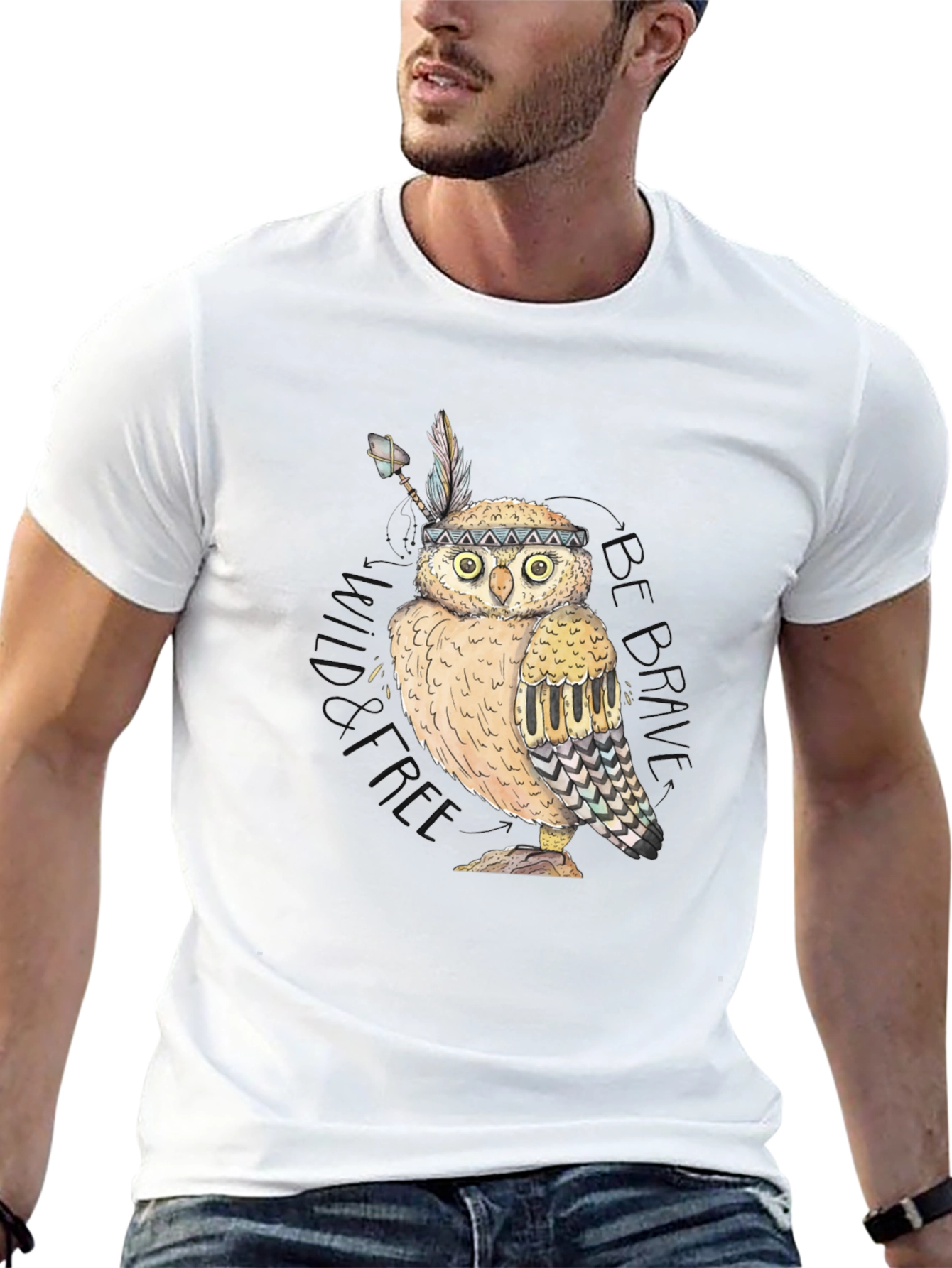 Owl Native American Style T-Shirt