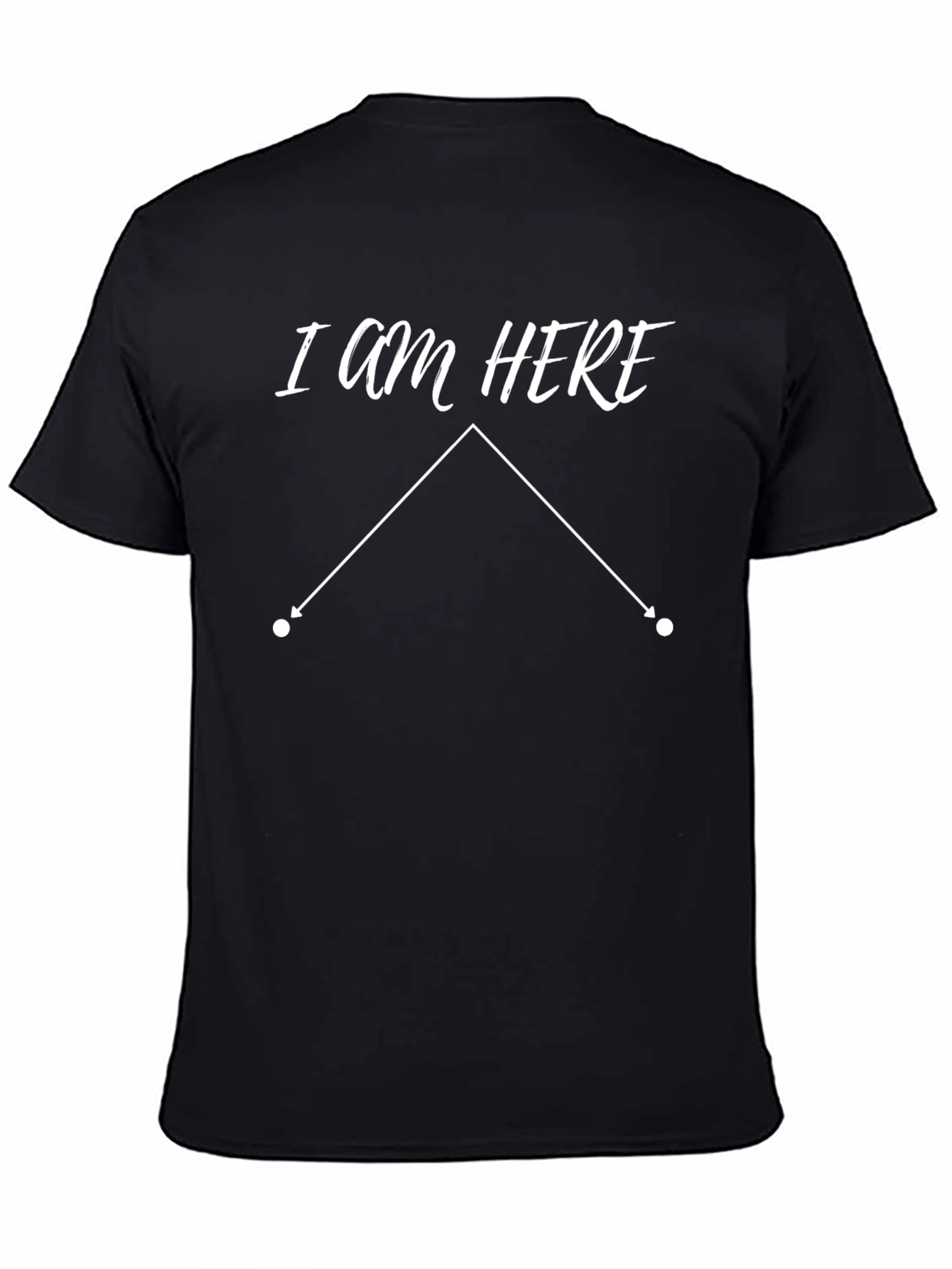 I am Here Graphic Tee - Black