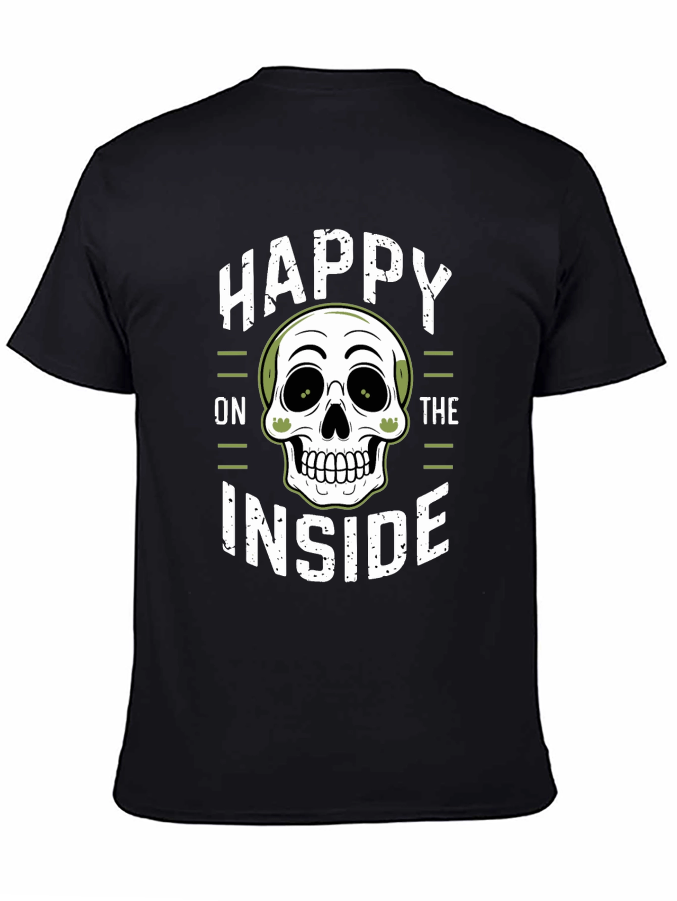 Happy on the Inside Skull Graphic T-Shirt