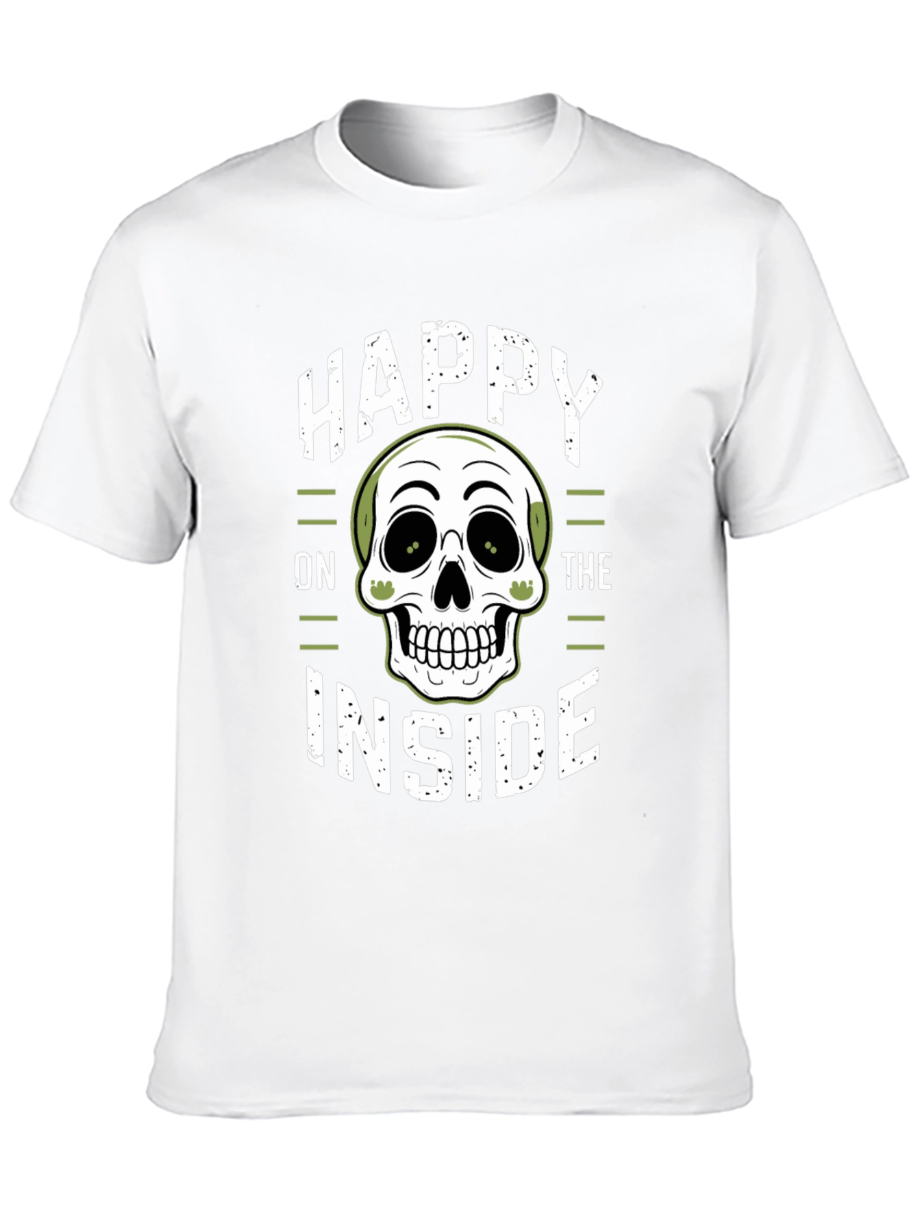 Happy on the Inside Skull Graphic T-Shirt