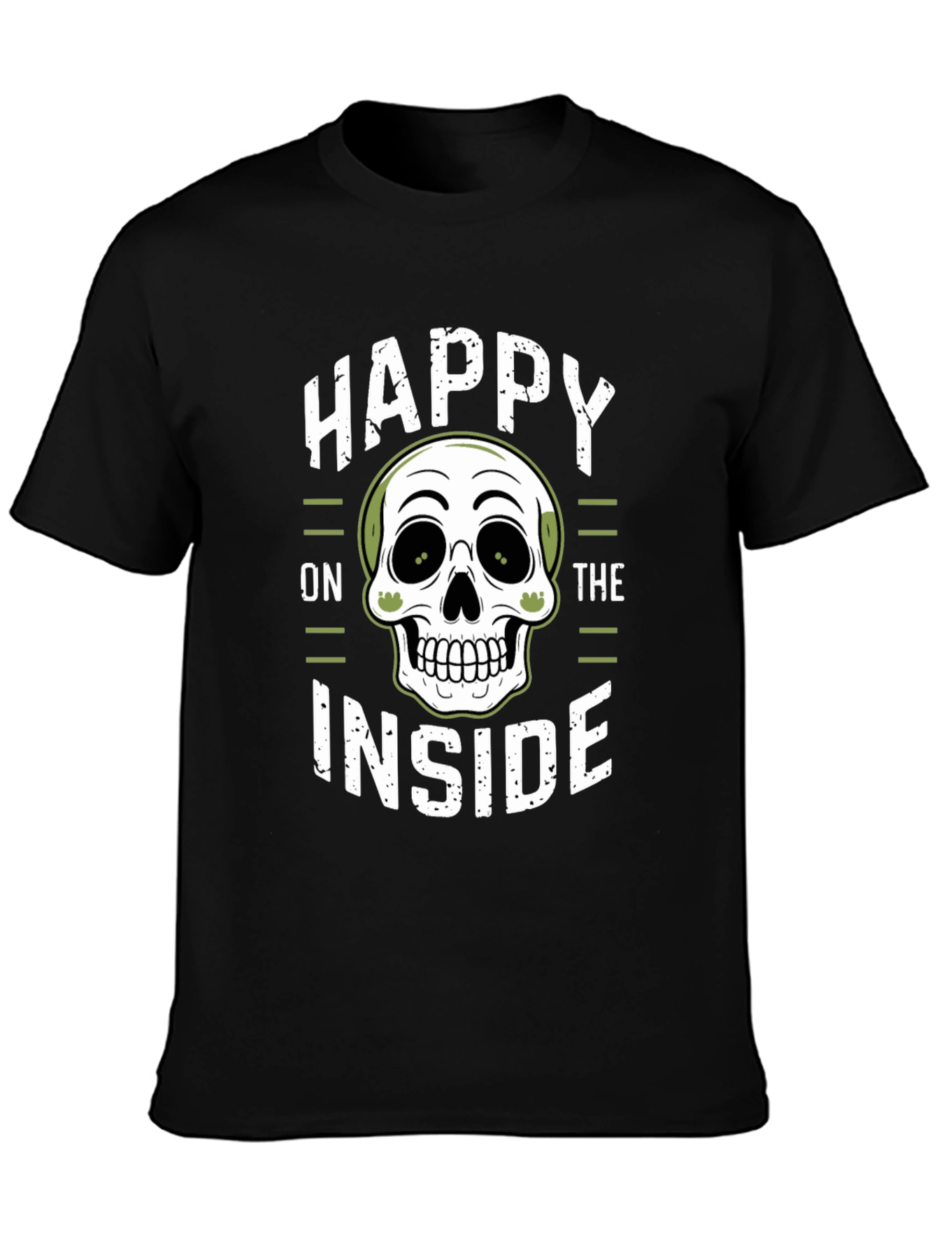 Happy on the Inside Skull Graphic T-Shirt