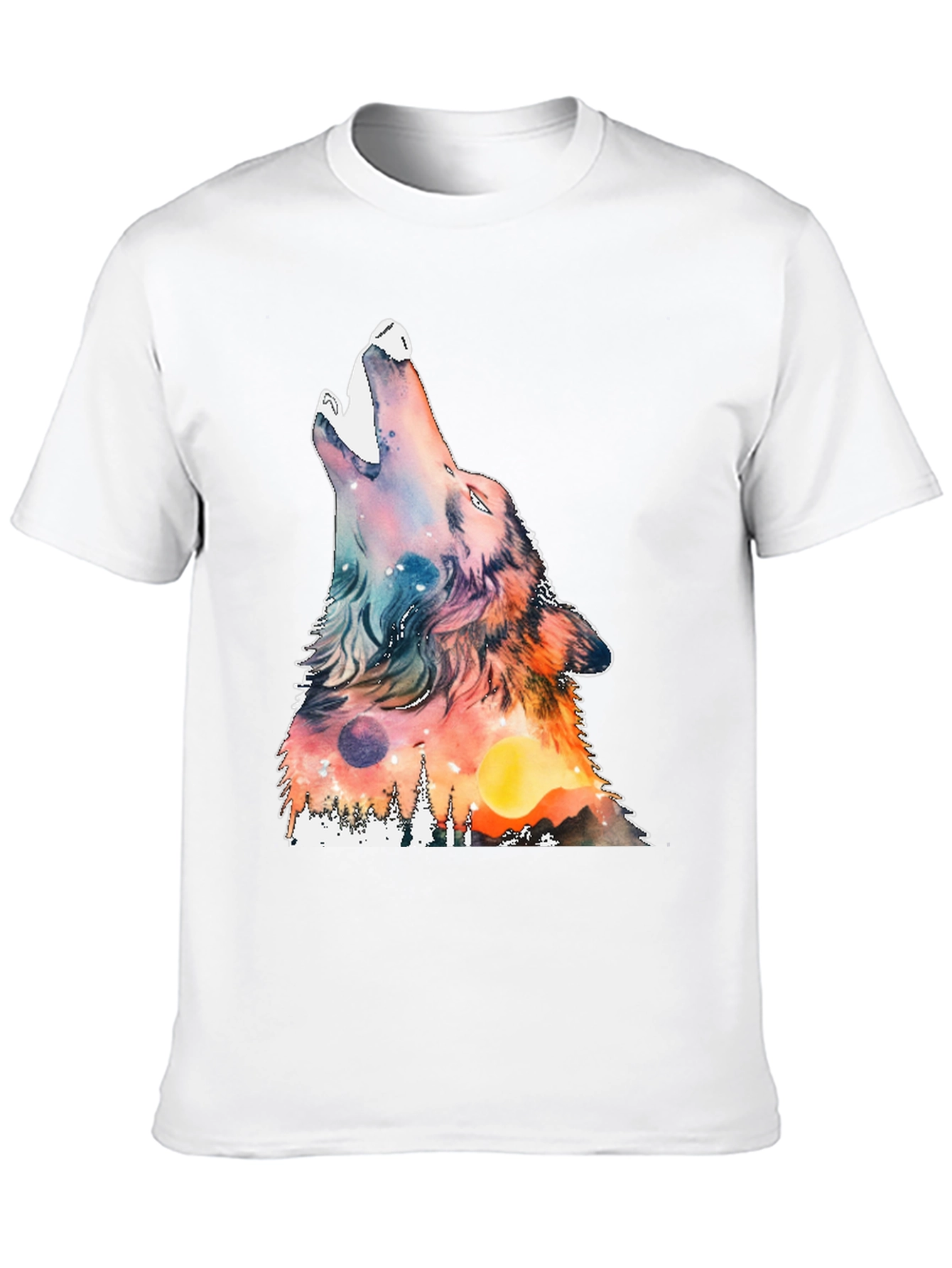 Wolf Howling Graphic Print Tee
