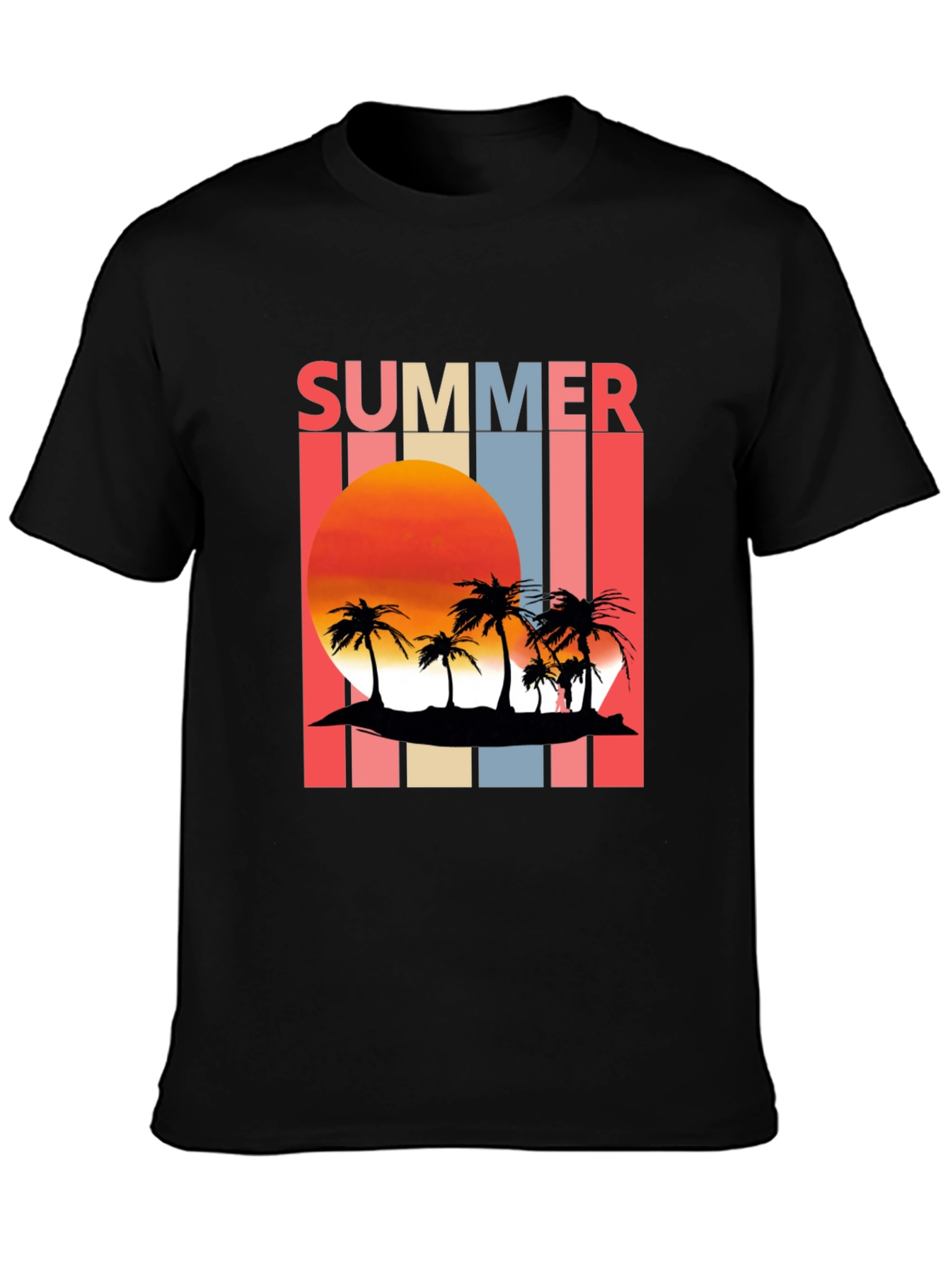 Retro Summer Sunset Palm Tree T-Shirt