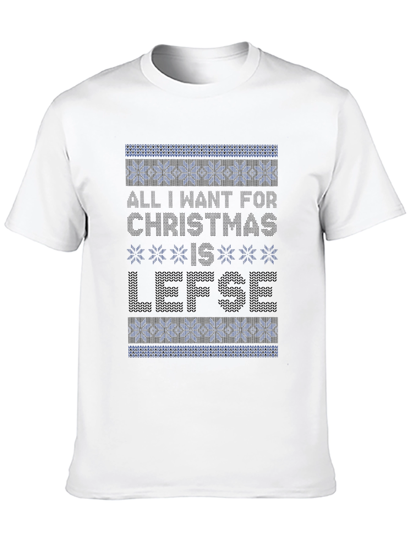 Christmas Lefse Ugly Sweater Style Tee