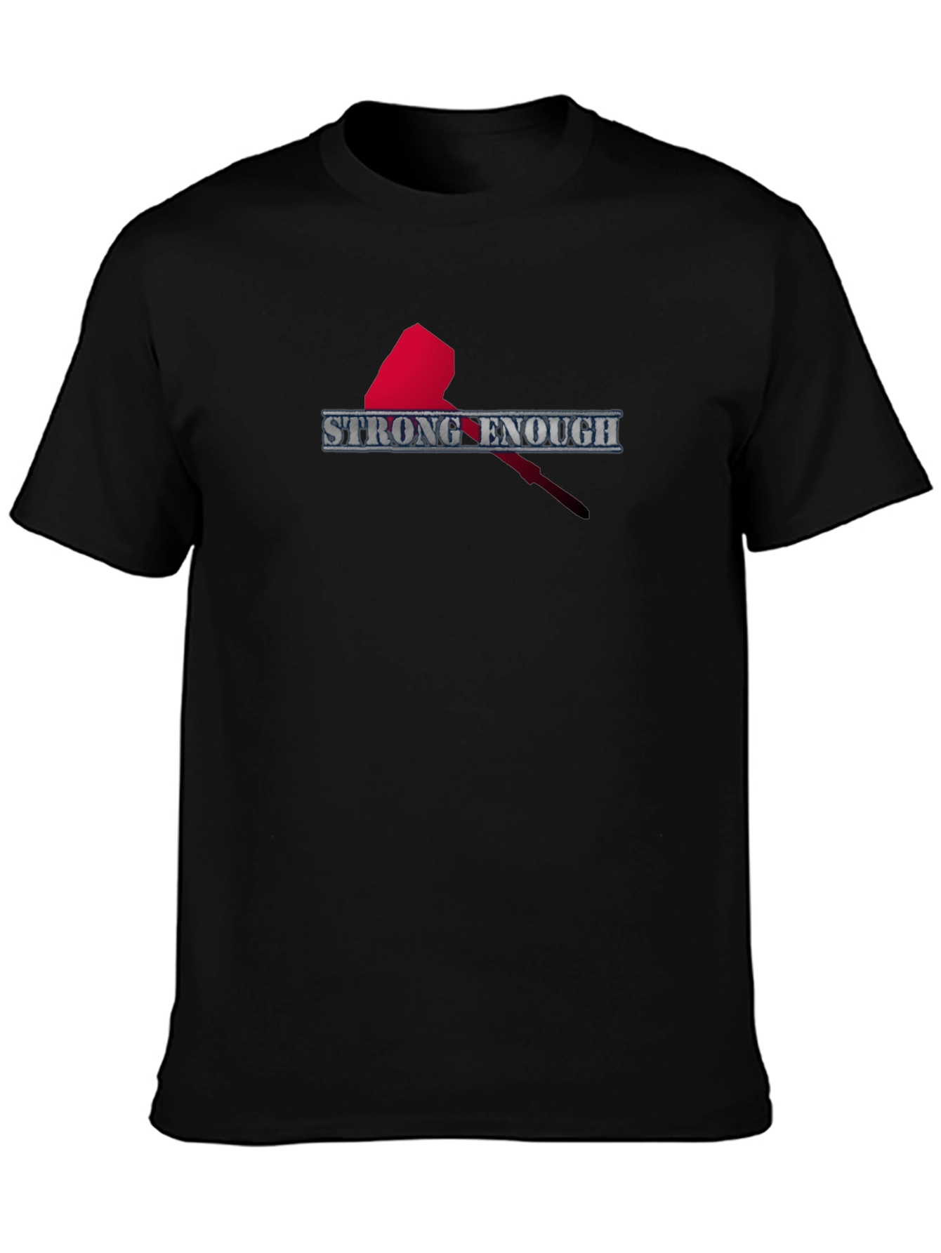 Strong Enough T-Shirt - Mens Black Graphic Tee