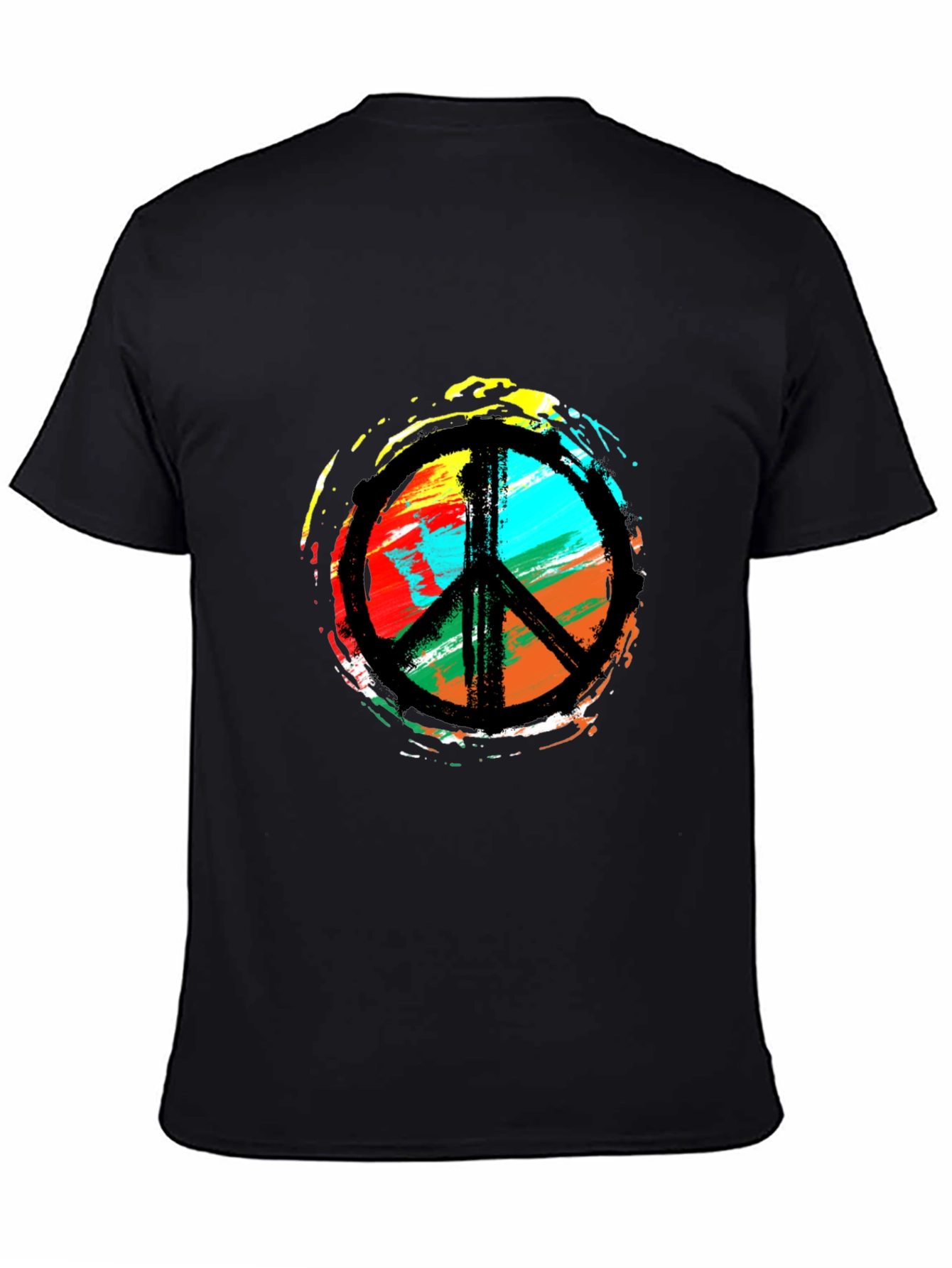 Peace Sign Graphic T-Shirt - Vibrant Artistic Design