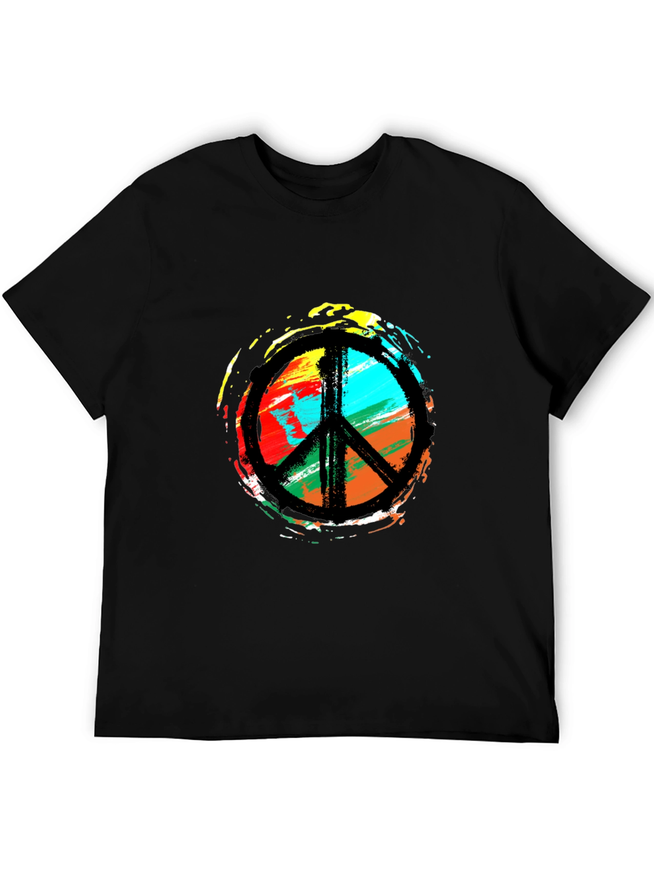 Peace Sign Graphic T-Shirt - Vibrant Artistic Design