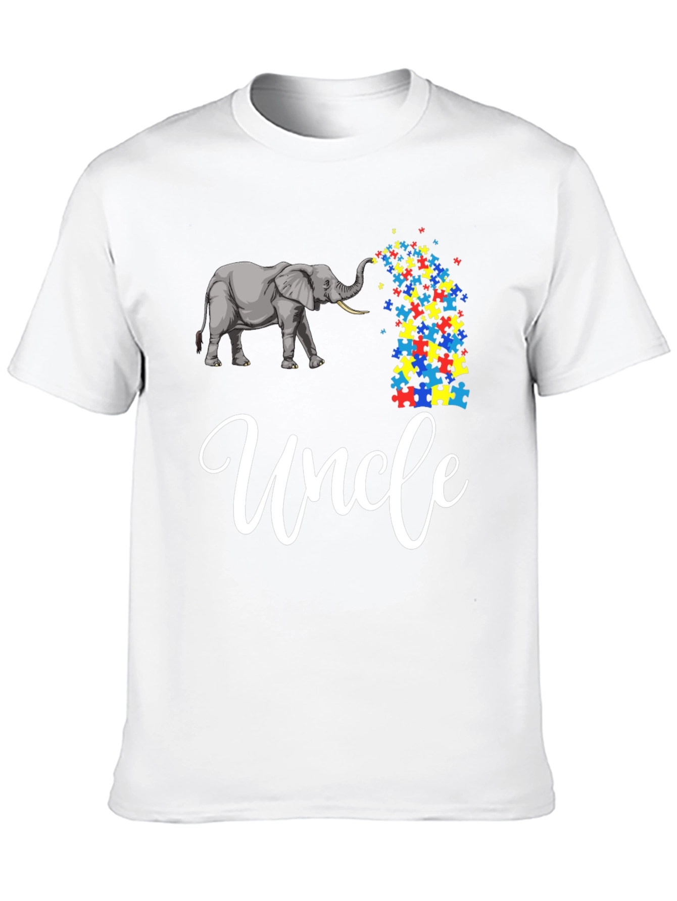 Autism Awareness Uncle Elephant T-Shirt