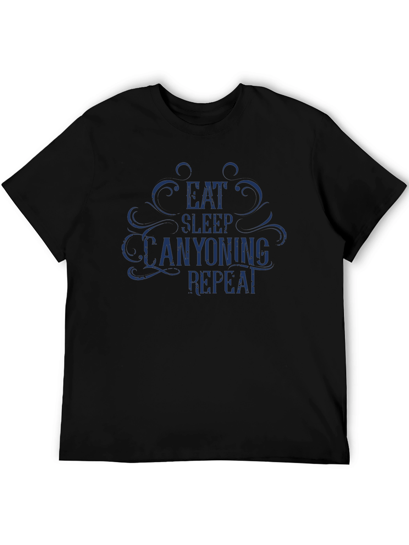 Eat Sleep Canyoning Repeat Black T-Shirt