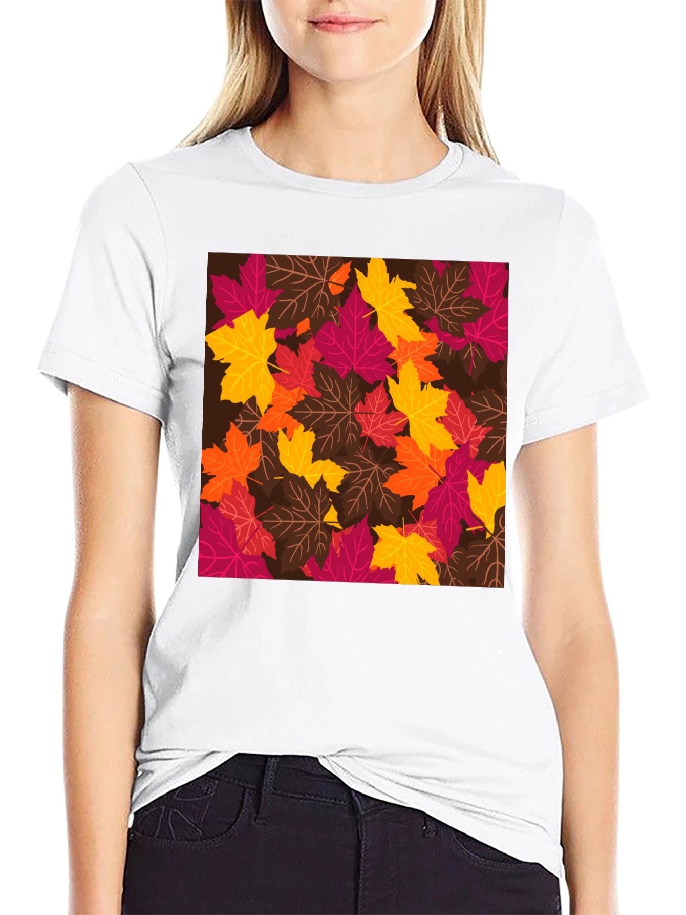 Autumn Leaves Graphic Tee - Stylish Fall T-Shirt