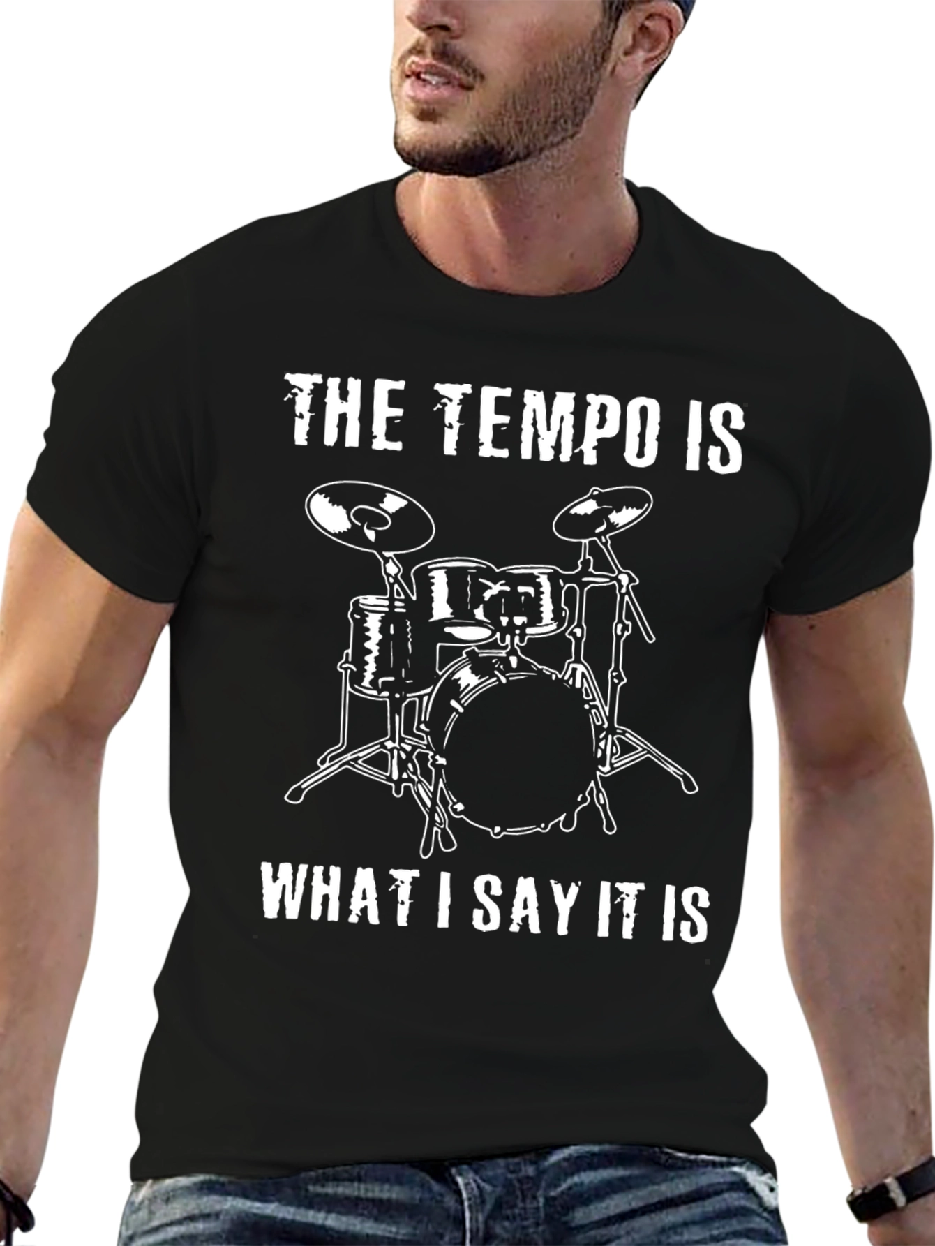 Drummer Tempo T-Shirt: Percussionist Funny Music Tee