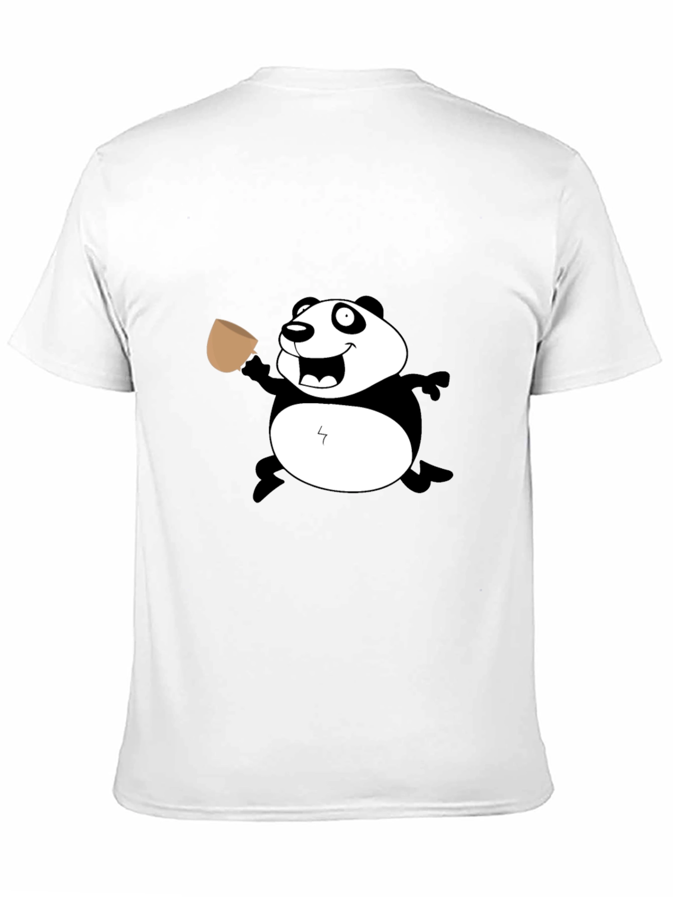 Funny Panda Coffee T-Shirt - Casual Black Tee
