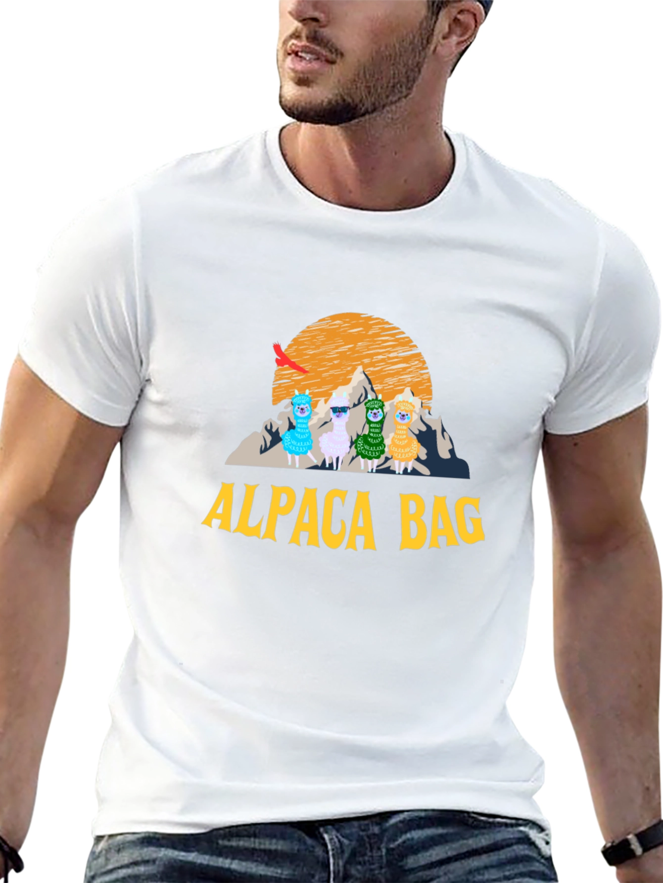 Alpaca Bag Graphic T-Shirt - Stylish Cotton Tee