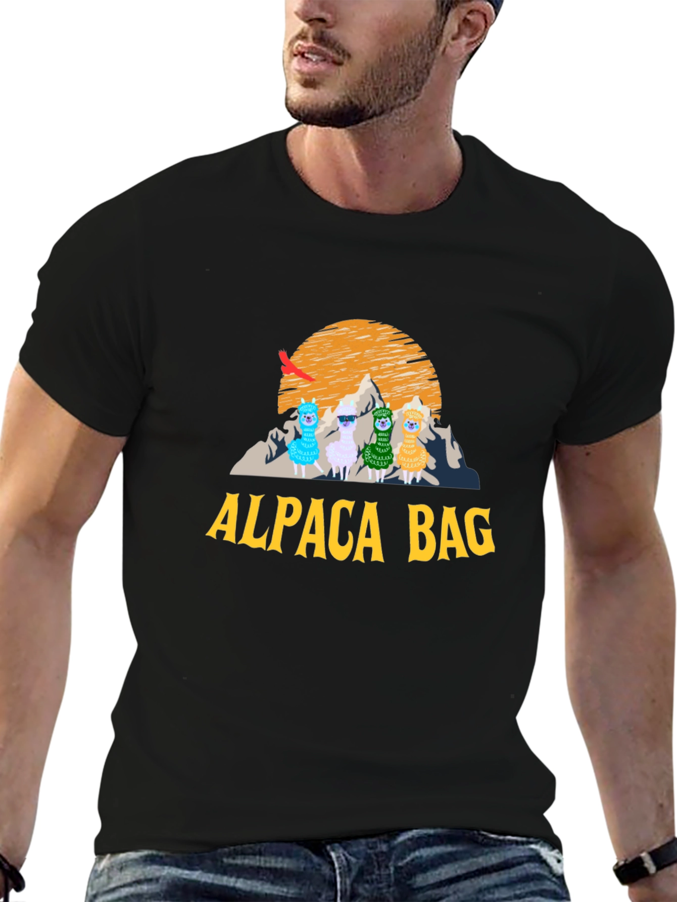 Alpaca Bag Graphic T-Shirt - Stylish Cotton Tee