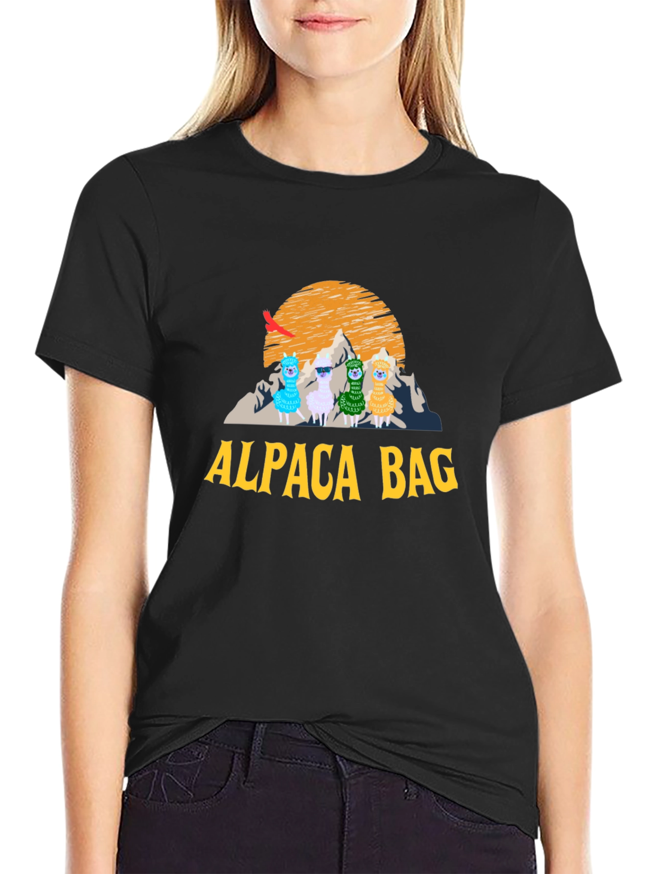 Alpaca Bag Graphic T-Shirt - Stylish Cotton Tee