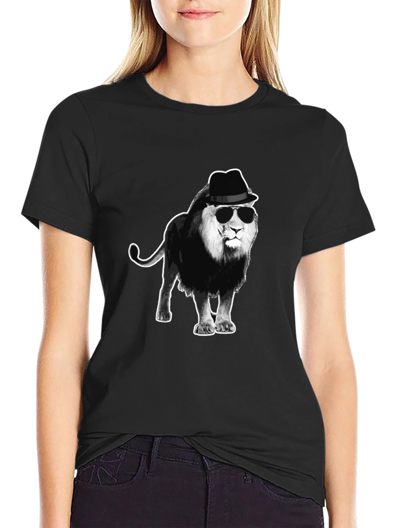 Cool Lion in Hat T-Shirt
