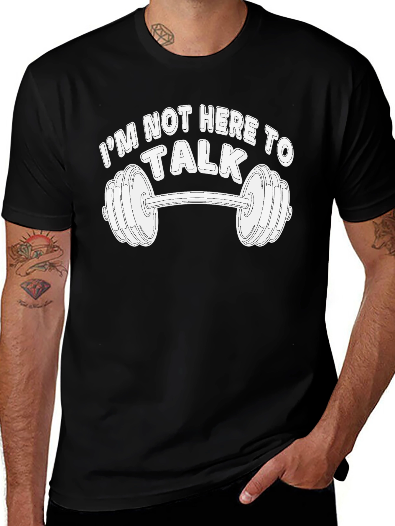Gym Motivation T-Shirt - Im Not Here to Talk