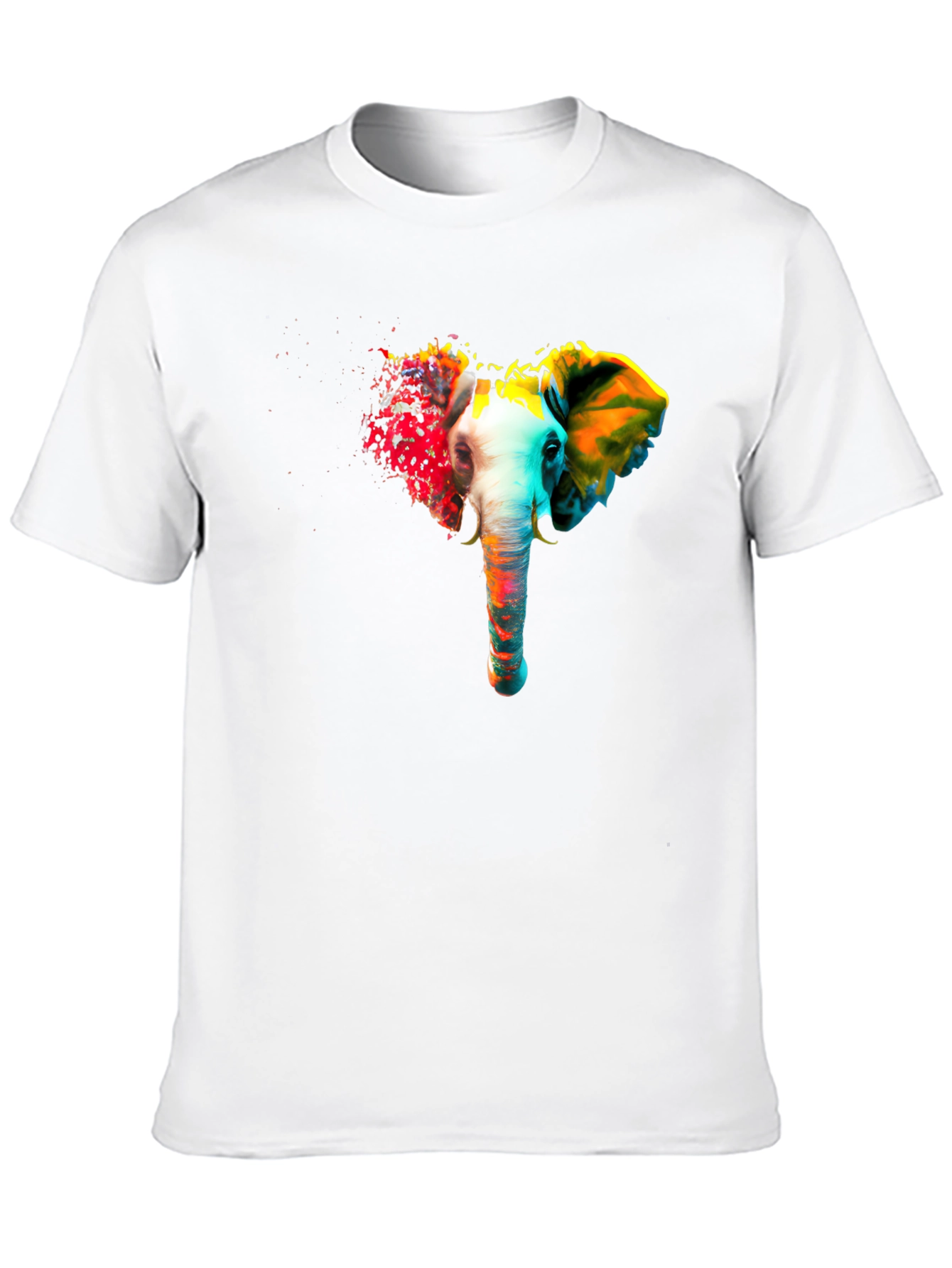 Vibrant Elephant Graphic T-Shirt - Unique Art Tee