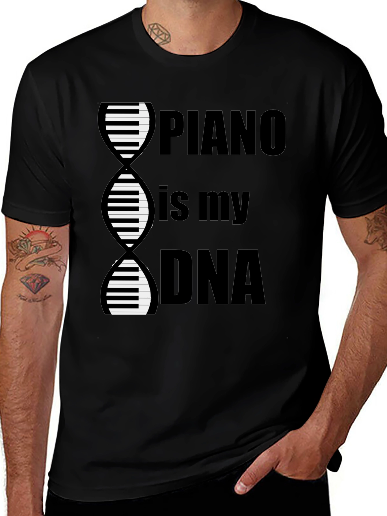Piano is My DNA Graphic Tee - Musician T-Shirt