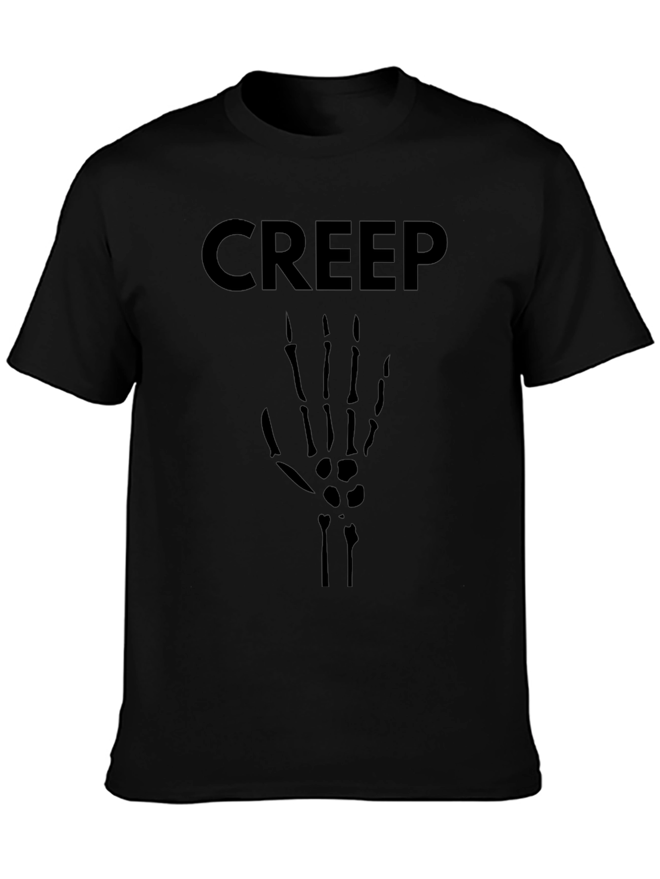 Creep Skeleton Hand Graphic Tee - Black T-Shirt