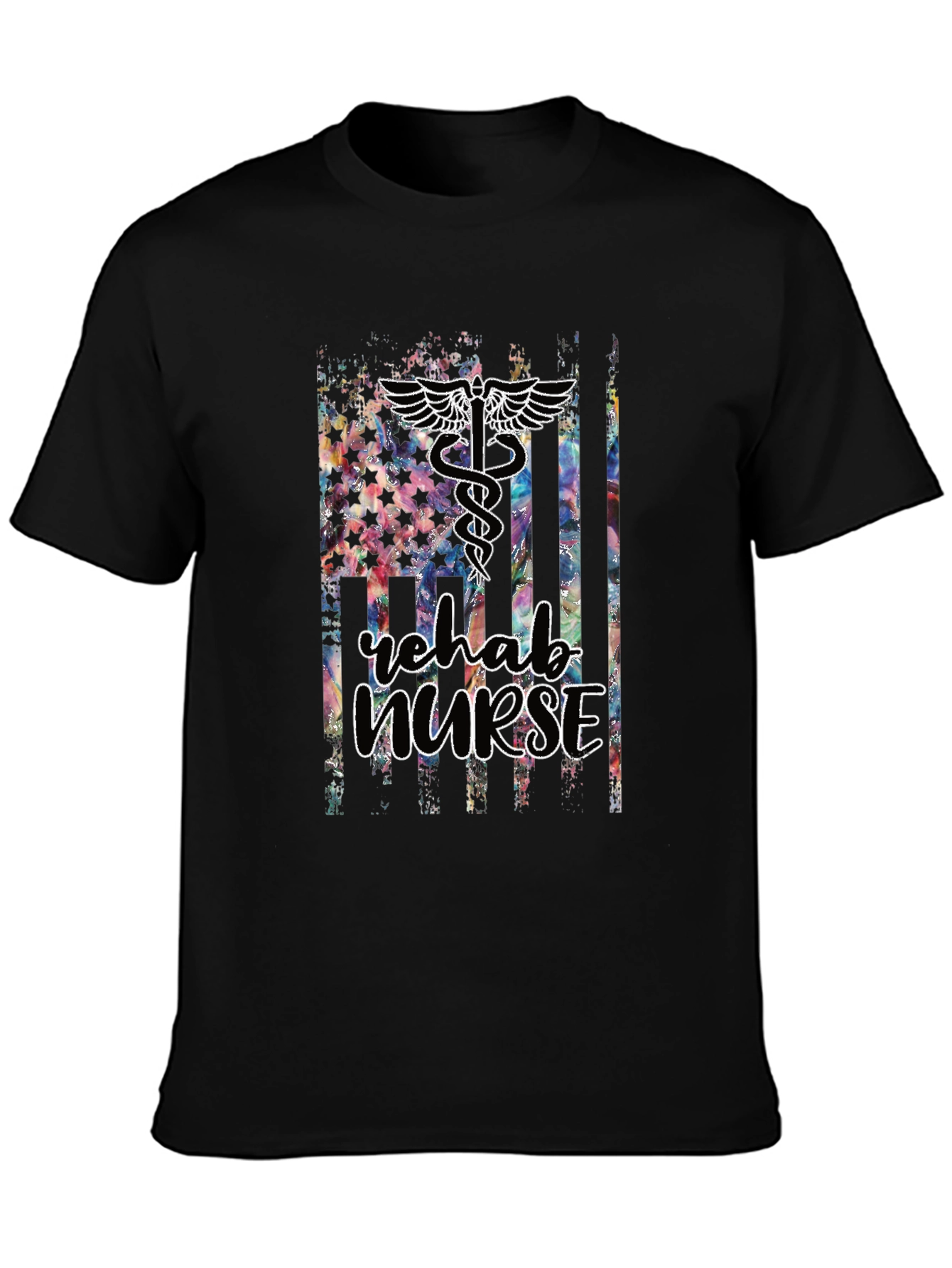 Rehab Nurse American Flag Tee - Nurse Apparel