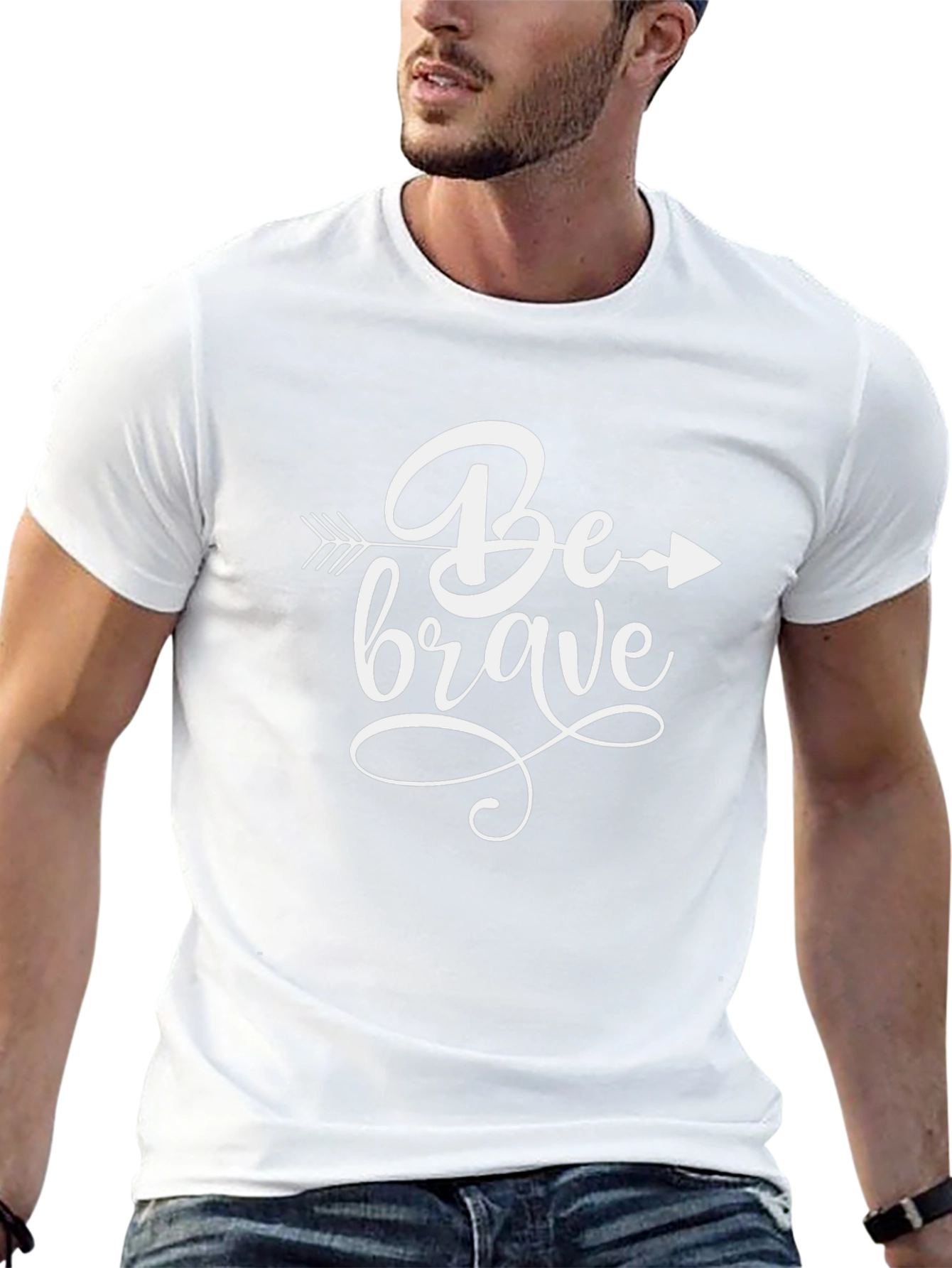 Be Brave Arrow Tee - Trendy Graphic T-Shirt