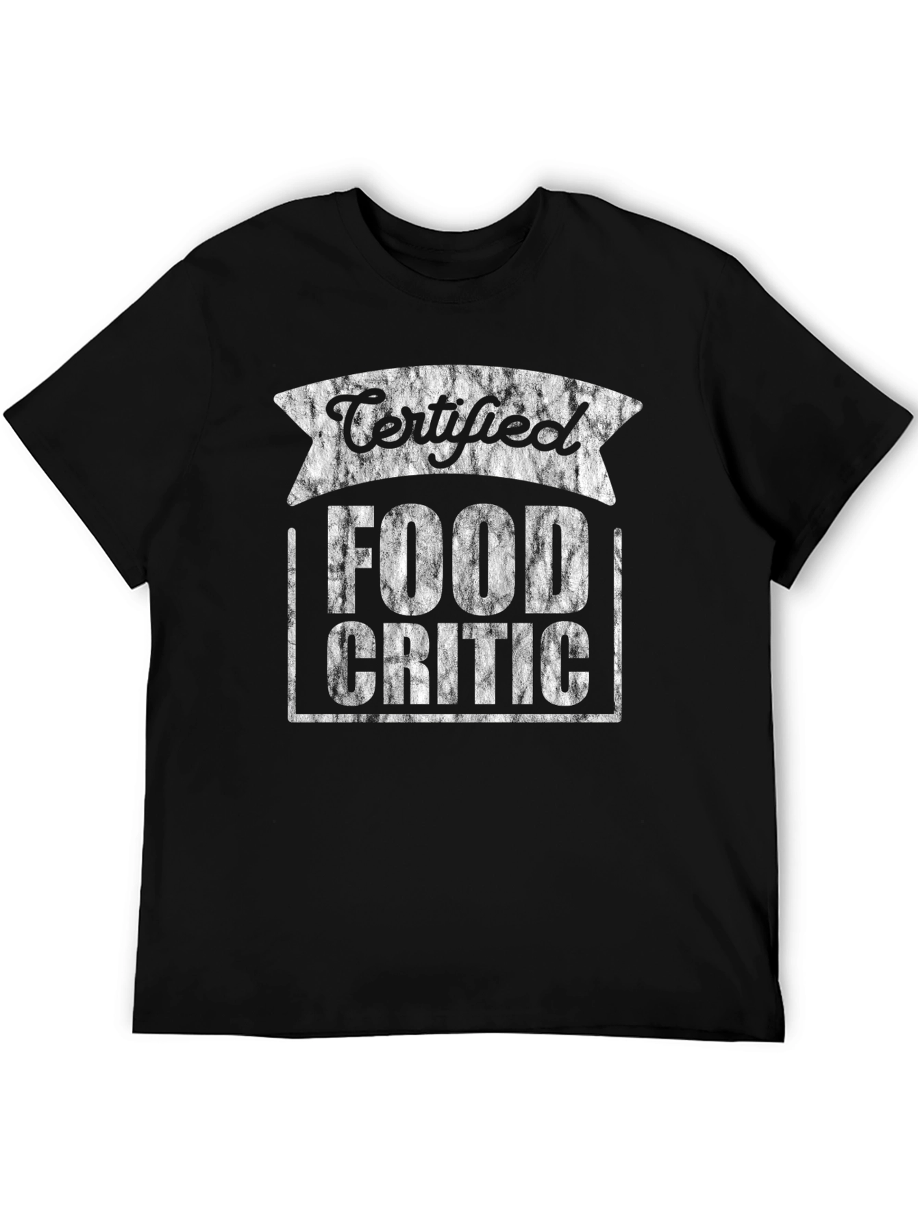 Certified Food Critic Graphic T-Shirt - Black