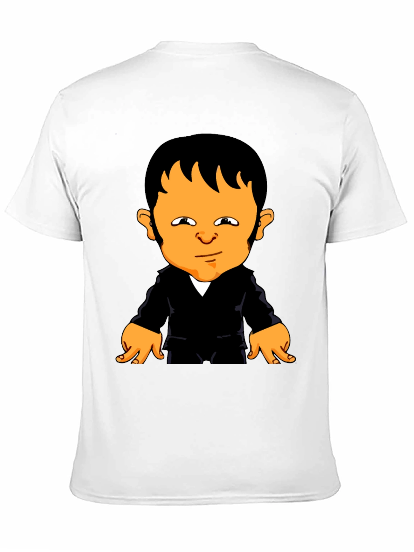 Cartoon Character Graphic Tee - Black