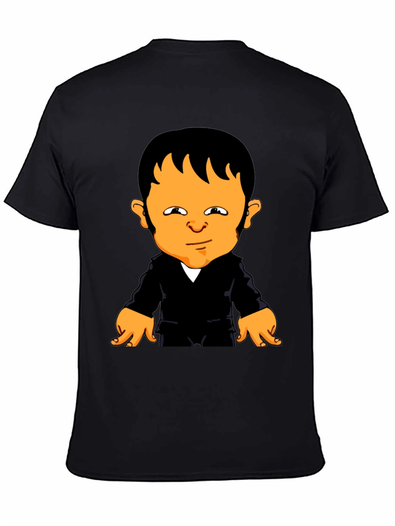 Cartoon Character Graphic Tee - Black