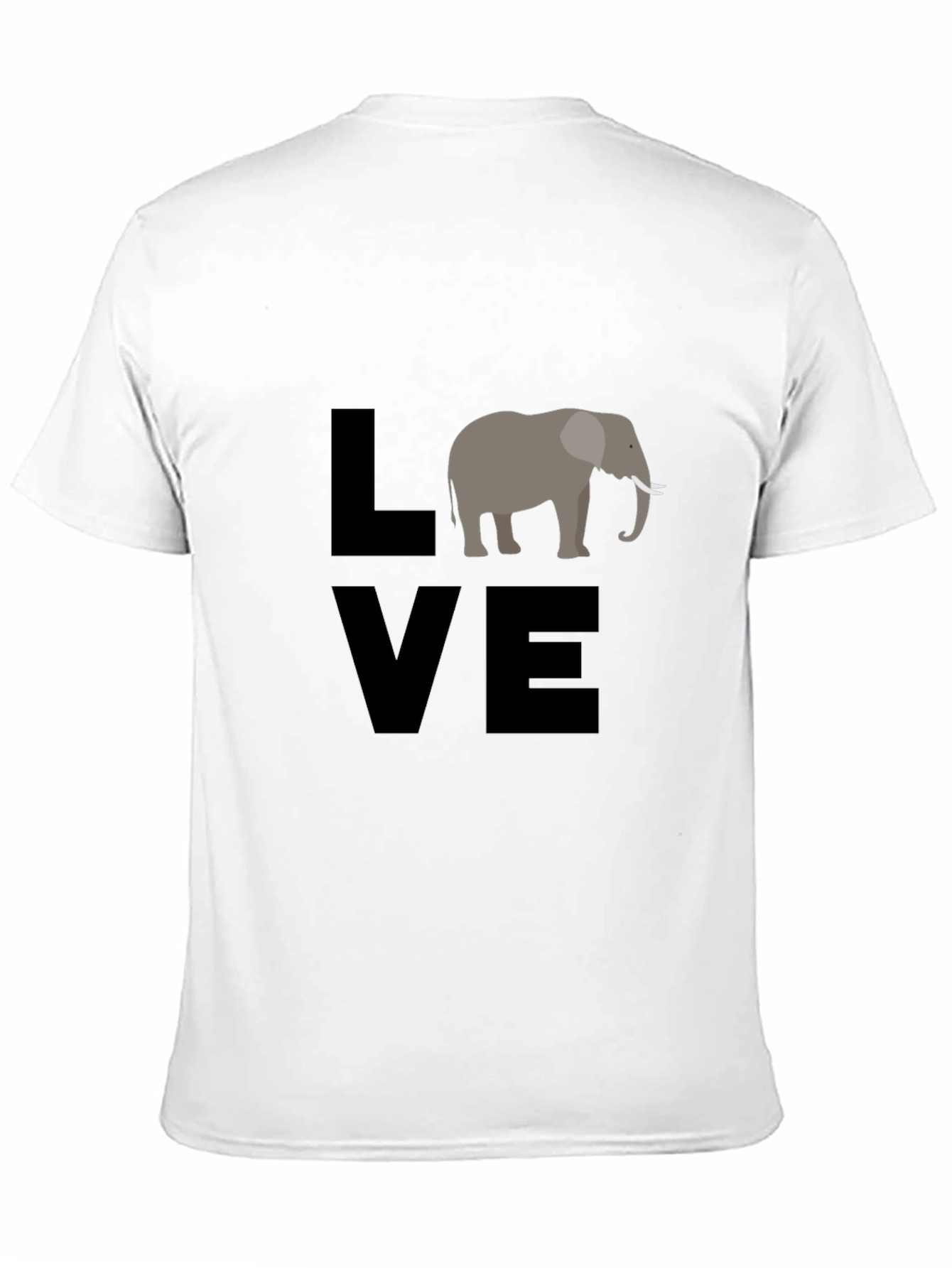 Love Elephants Graphic T-Shirt - Black Cotton Tee
