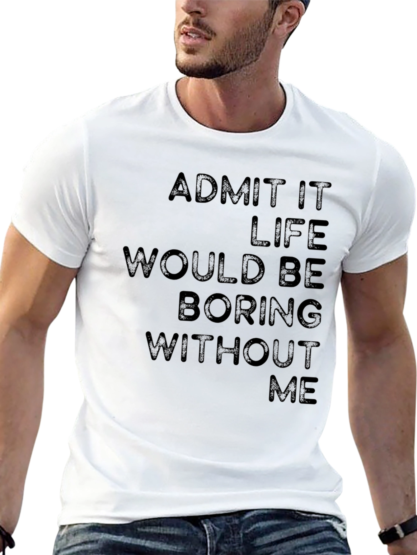 Humorous Graphic Print Mens T-Shirt