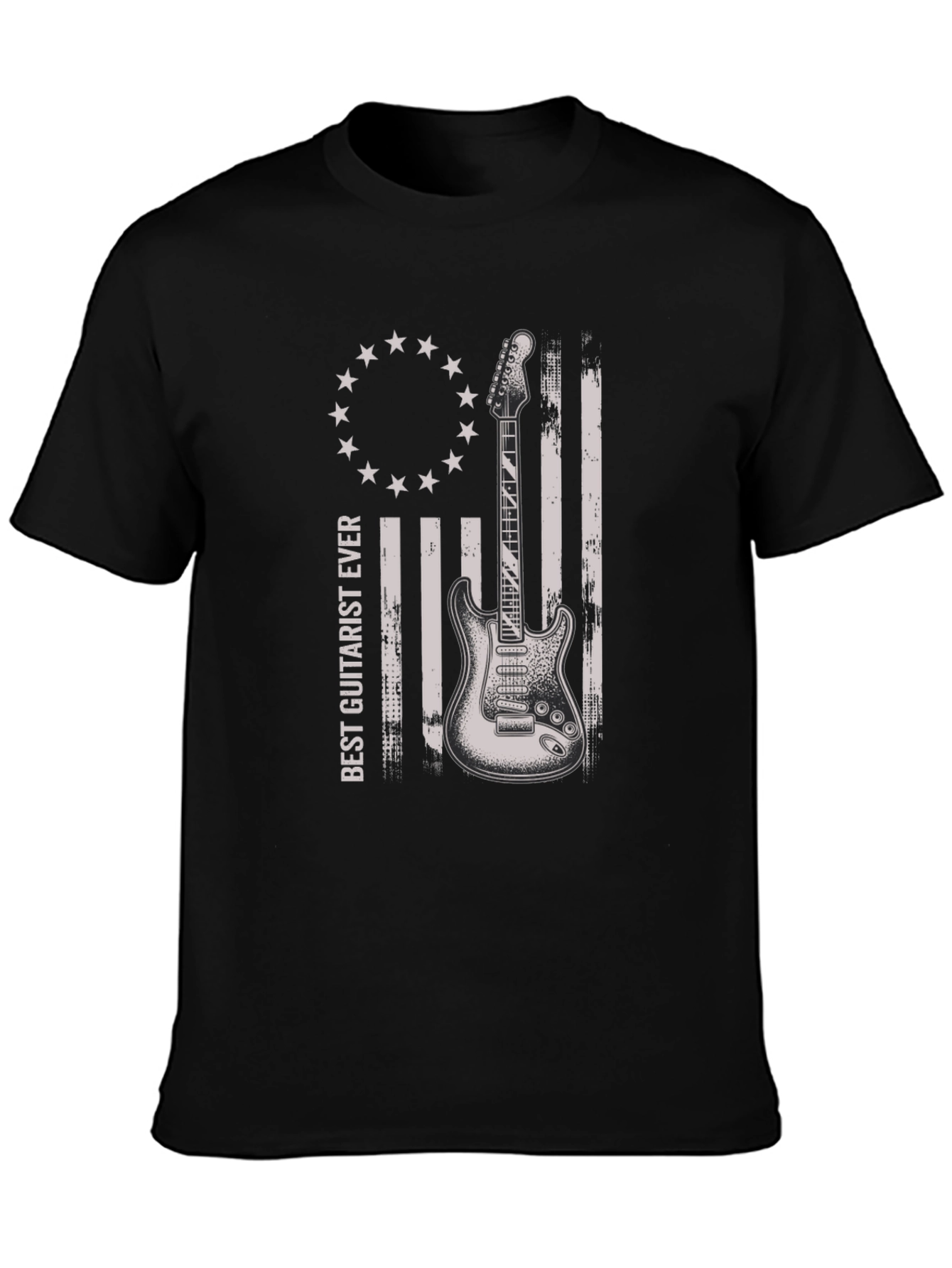 Best Guitarist Ever T-Shirt - American Flag Style Design