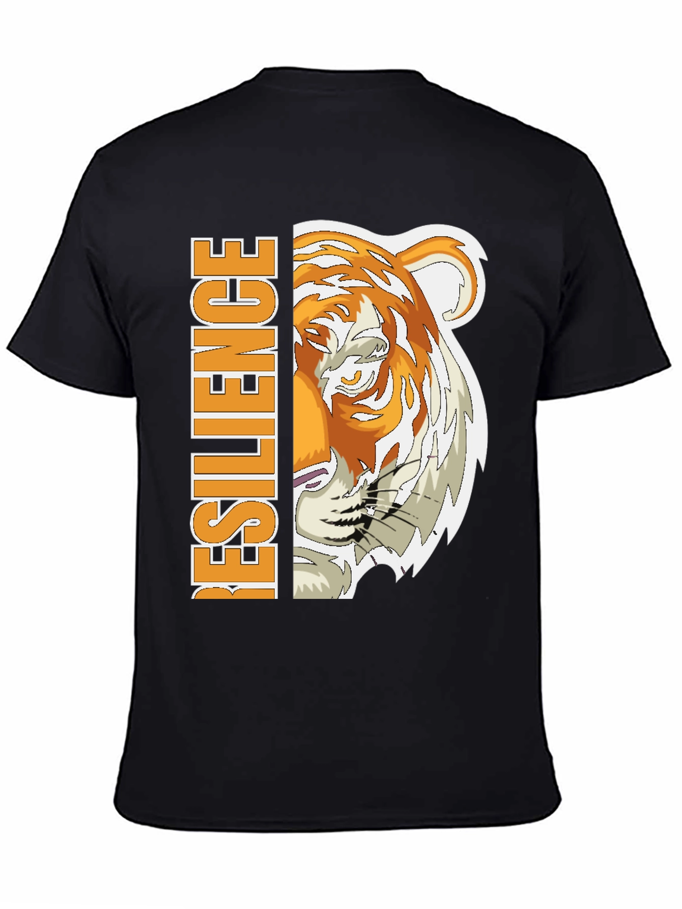 Resilience Tiger Graphic Tee - Black Cotton Blend